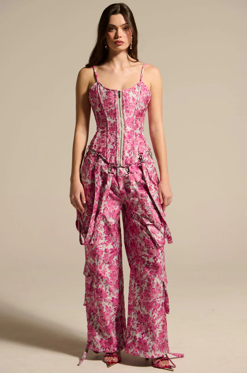 MILEY JACQUARD CARGO PANTS - Image 2