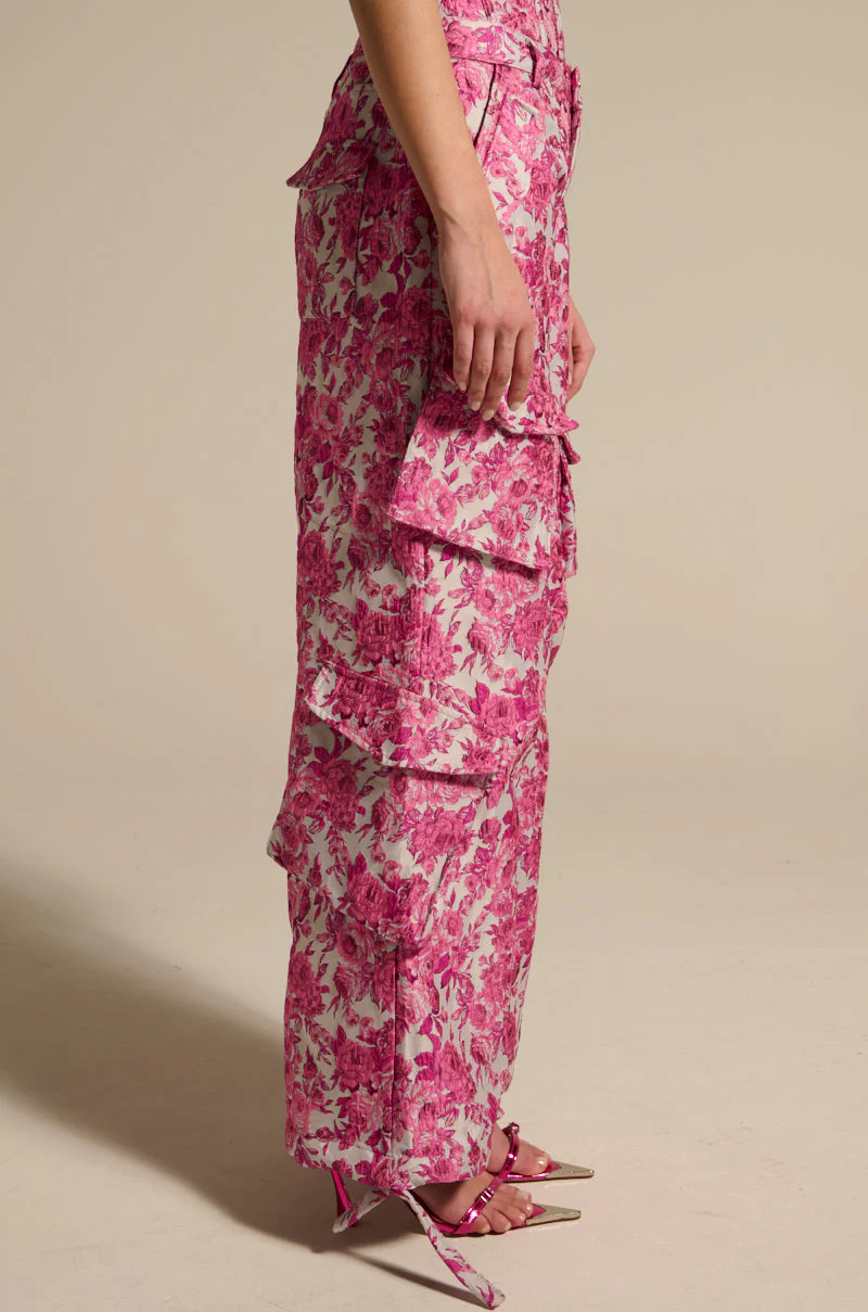 MILEY JACQUARD CARGO PANTS - Image 5