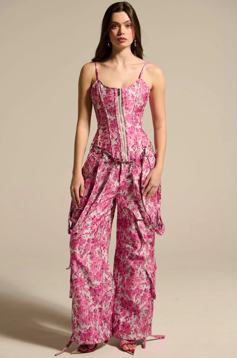 MILEY JACQUARD CARGO PANTS - Image 9
