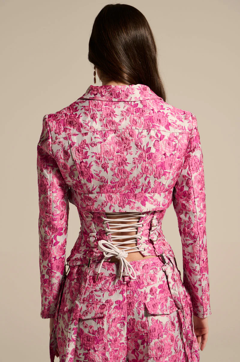MILEY JACQUARD CROPPED MOTO - Image 5