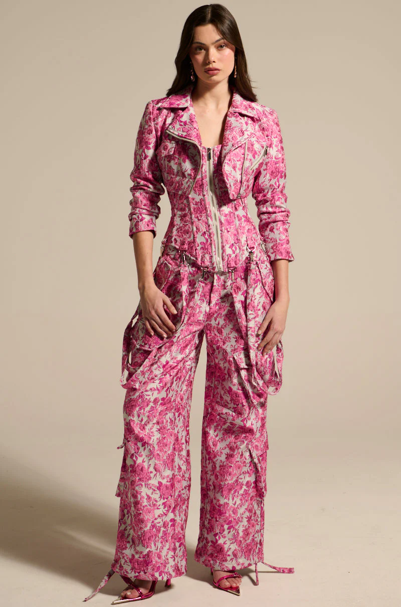 MILEY JACQUARD CROPPED MOTO - Image 6