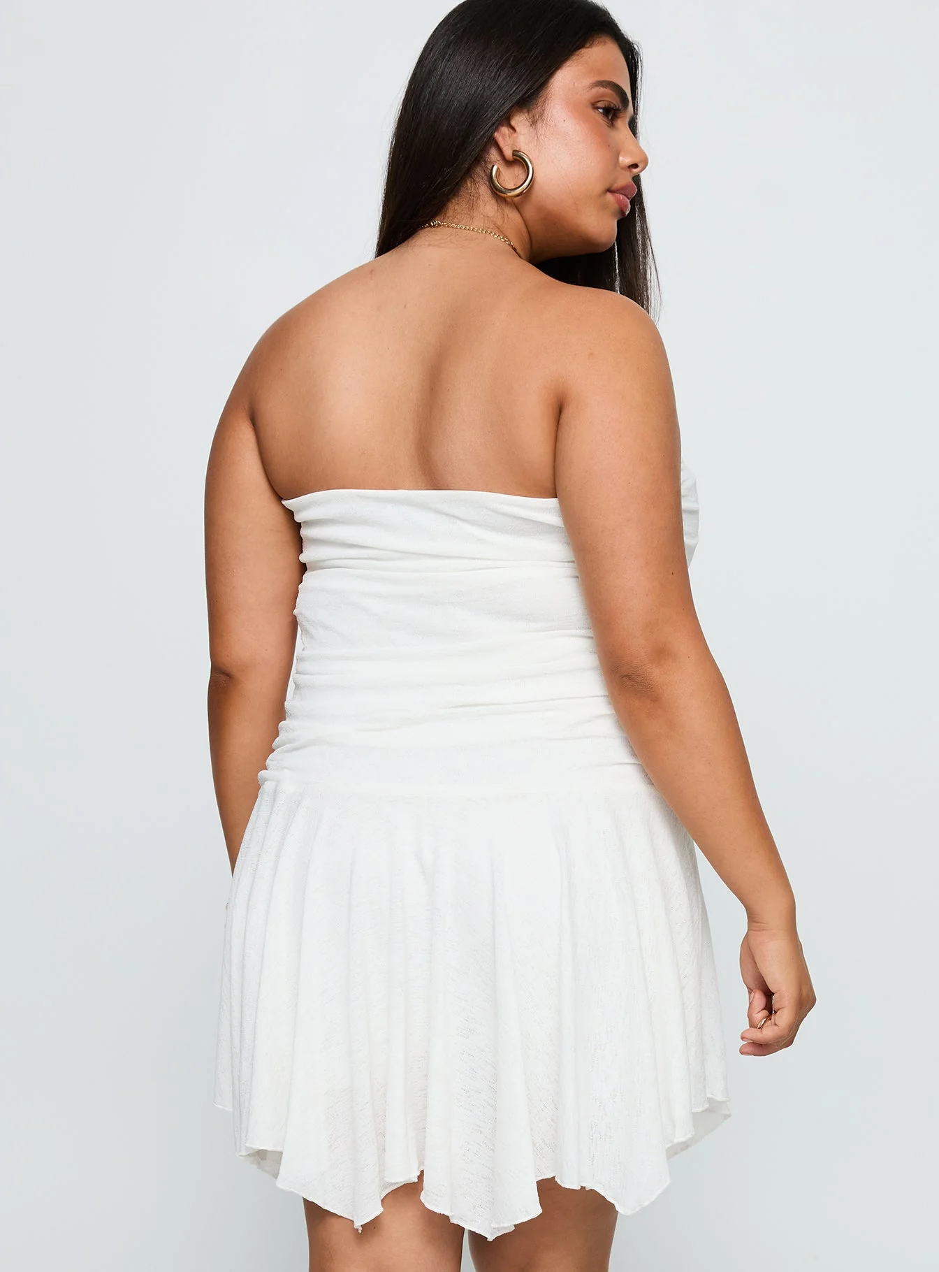 Minxie Strapless Playsuit White Curve - Image 5