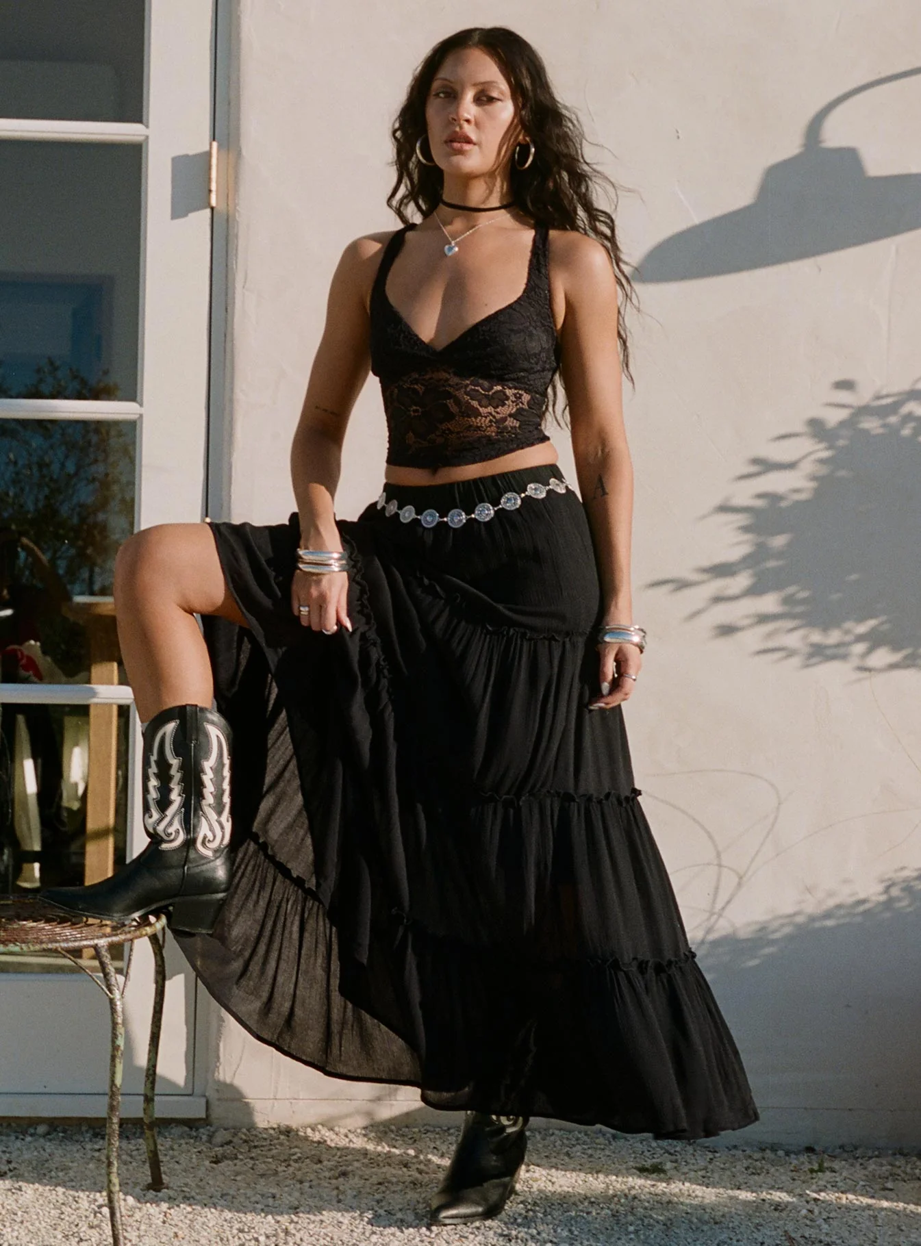Miriah Maxi Skirt Black - Image 10