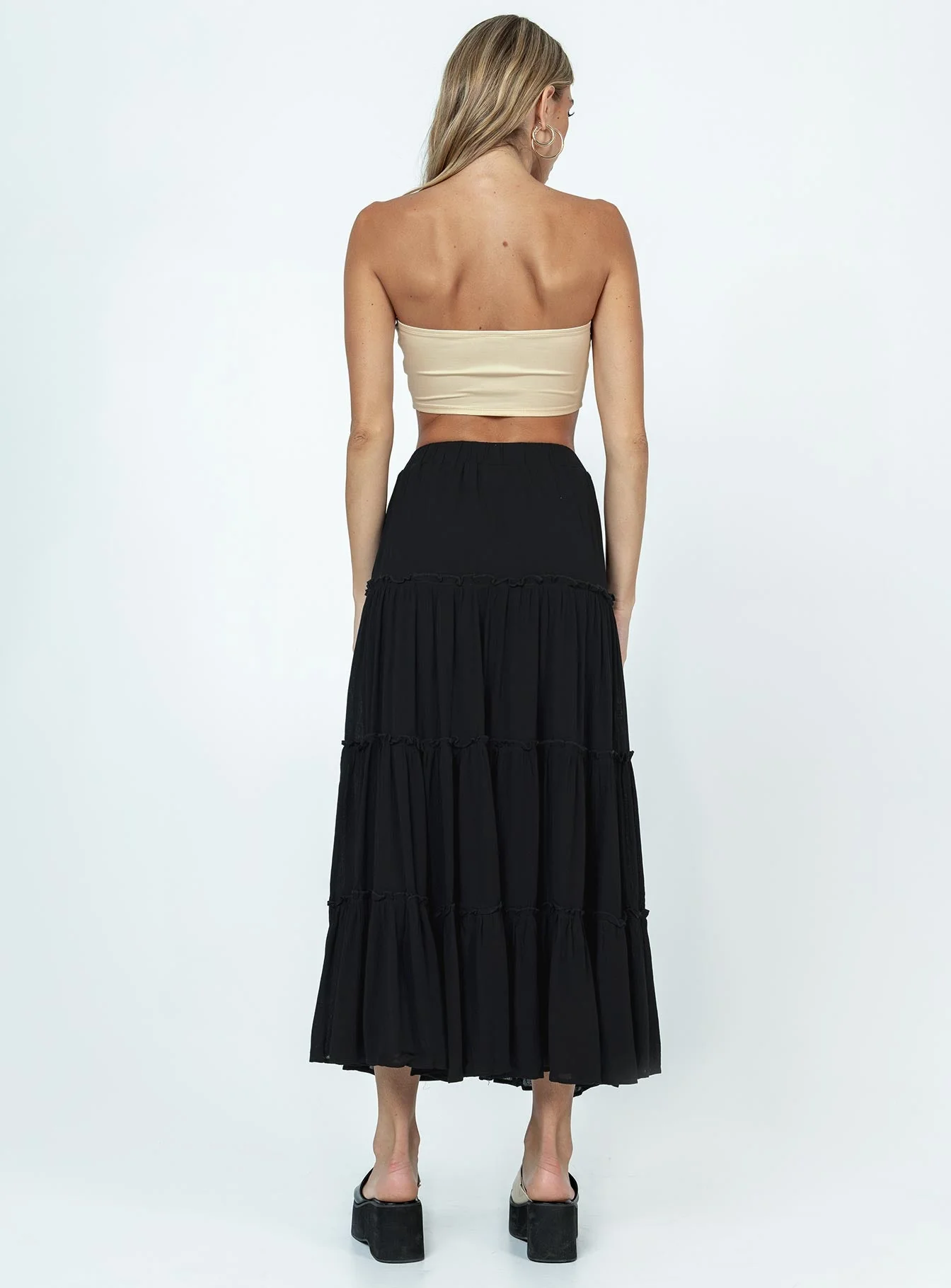 Miriah Maxi Skirt Black - Image 6