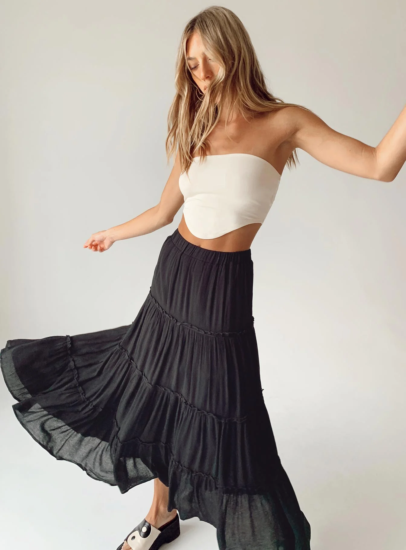 Miriah Maxi Skirt Black - Image 8