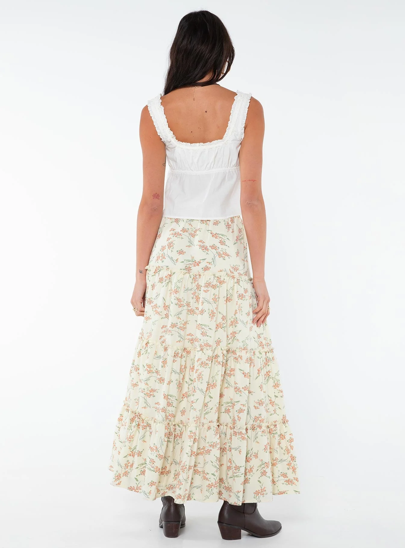 Miriah Maxi Skirt Cream Floral - Image 5