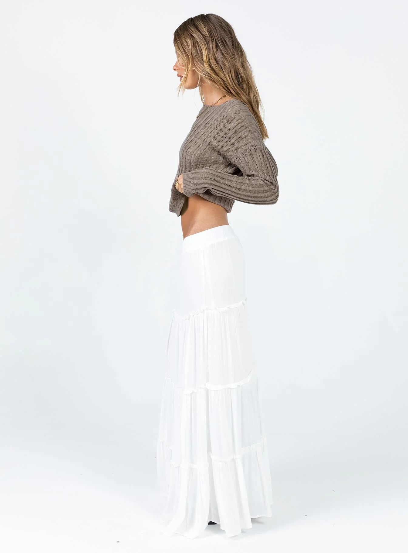 Miriah Maxi Skirt White Low Impact - Image 3