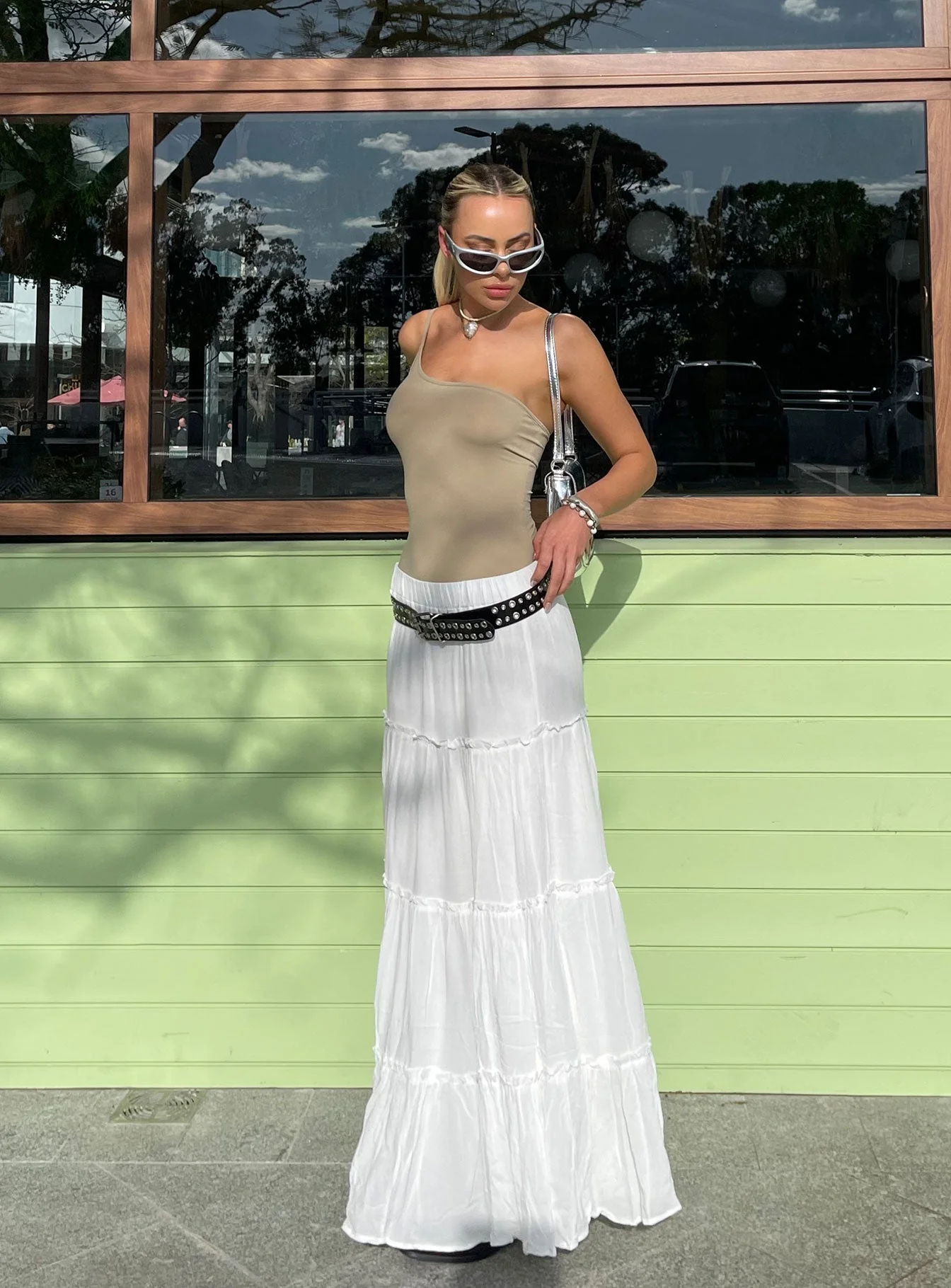Miriah Maxi Skirt White Low Impact - Image 8