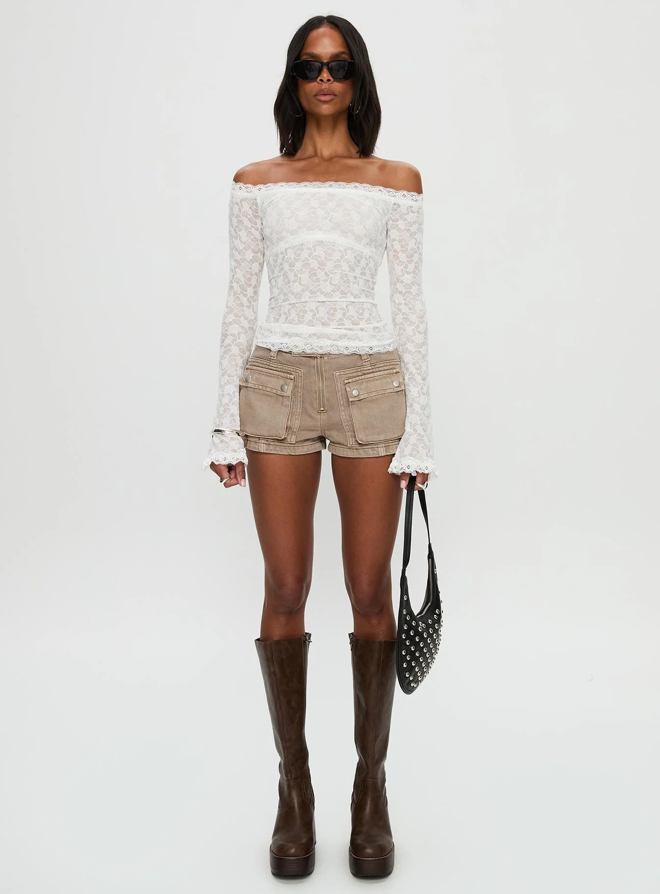 Mochapella Off The Shoulder Top White - Image 7