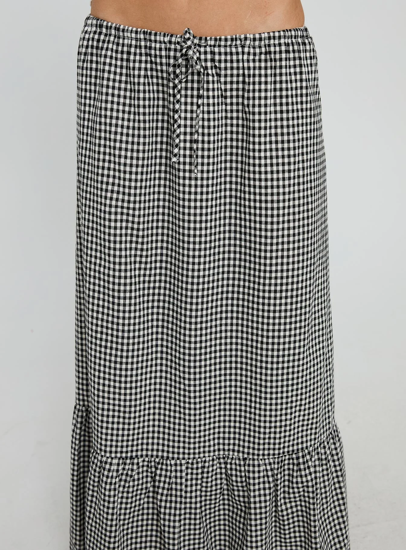 Modern Girl Maxi Skirt Black / White Gingham - Image 6