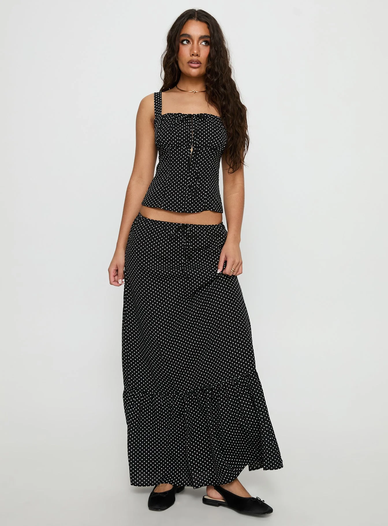 Modern Girl Top Black Polka - Image 3