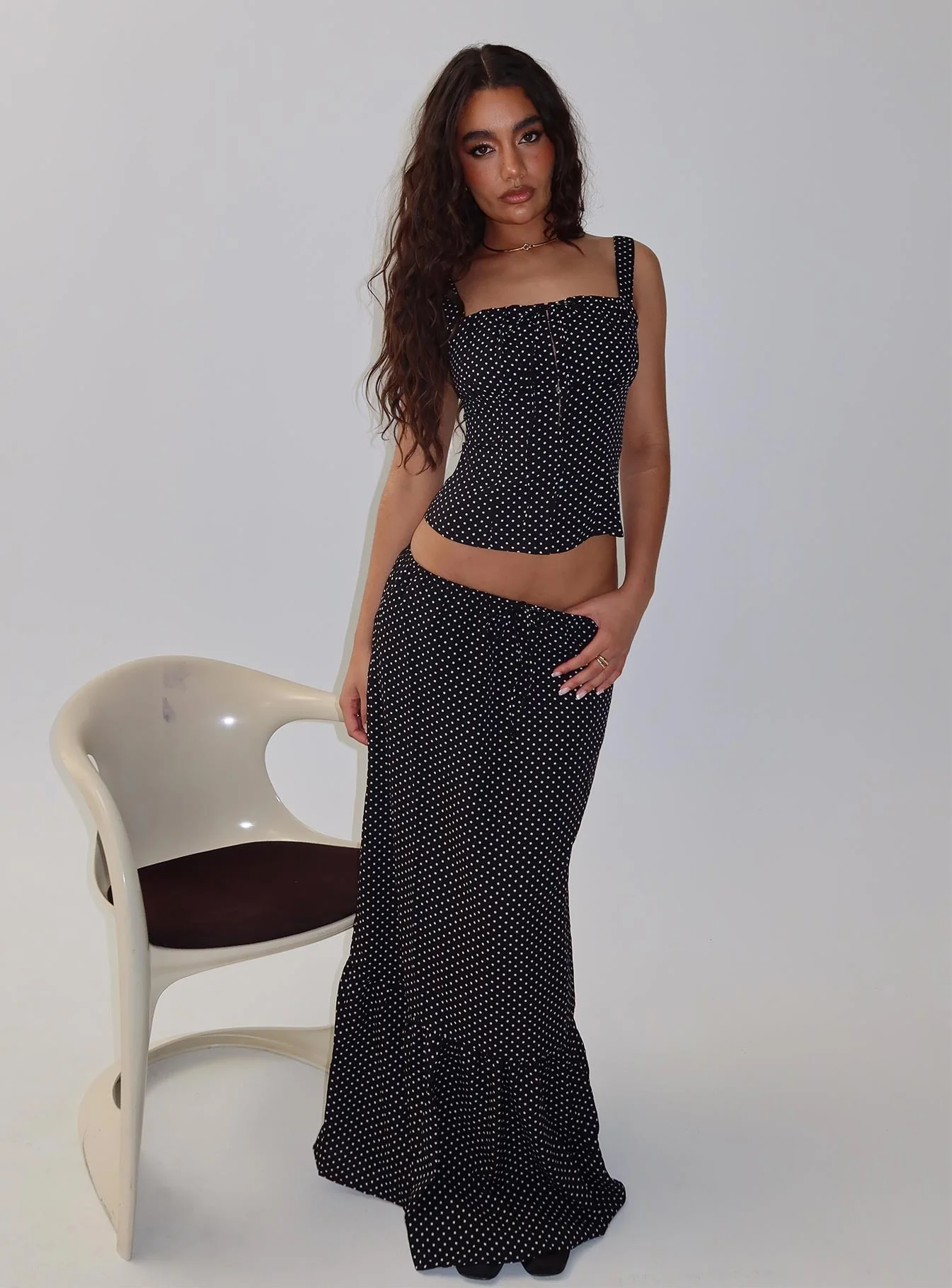 Modern Girl Top Black Polka - Image 8