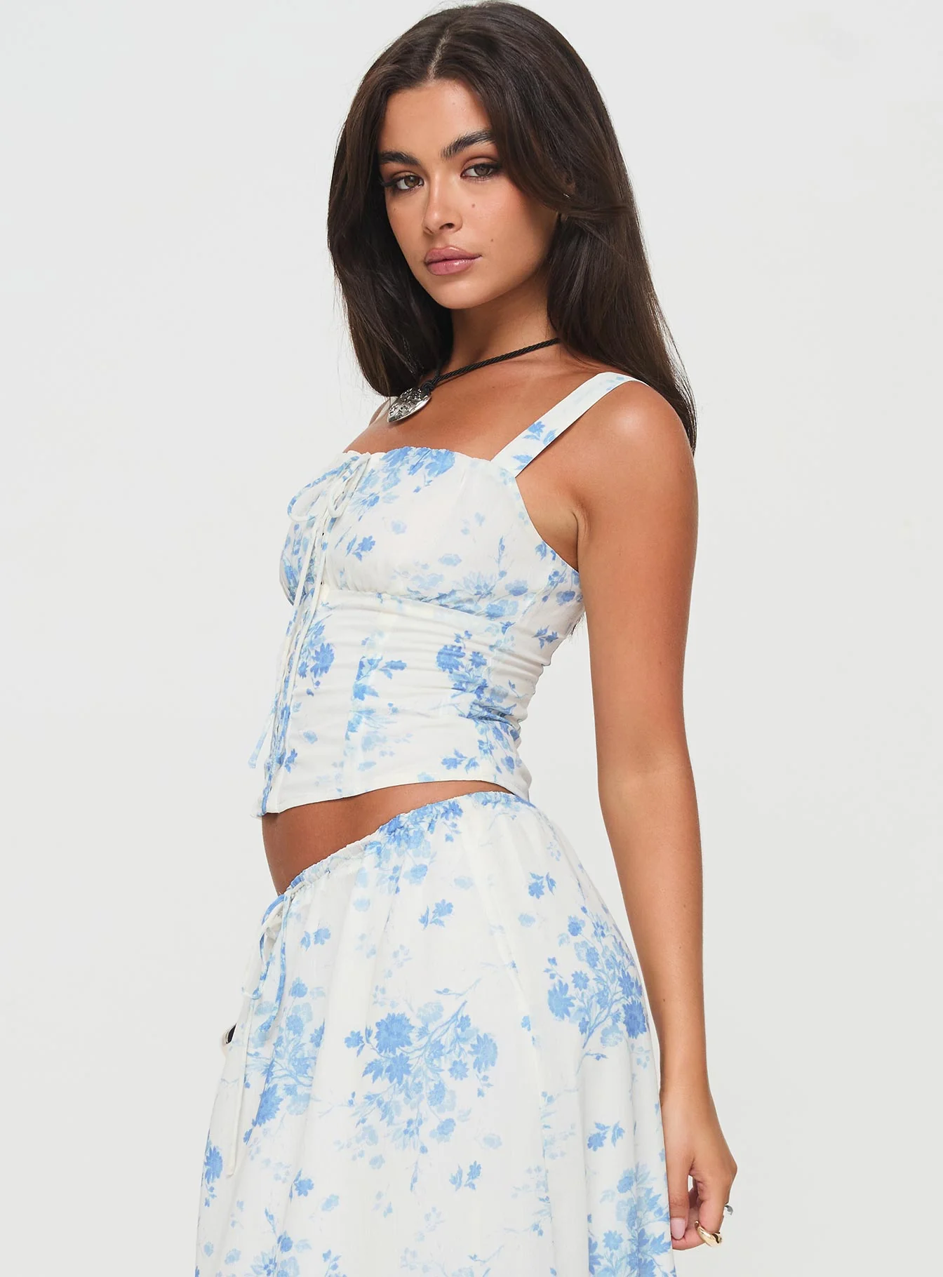 Modern Girl Top White / Blue - Image 4