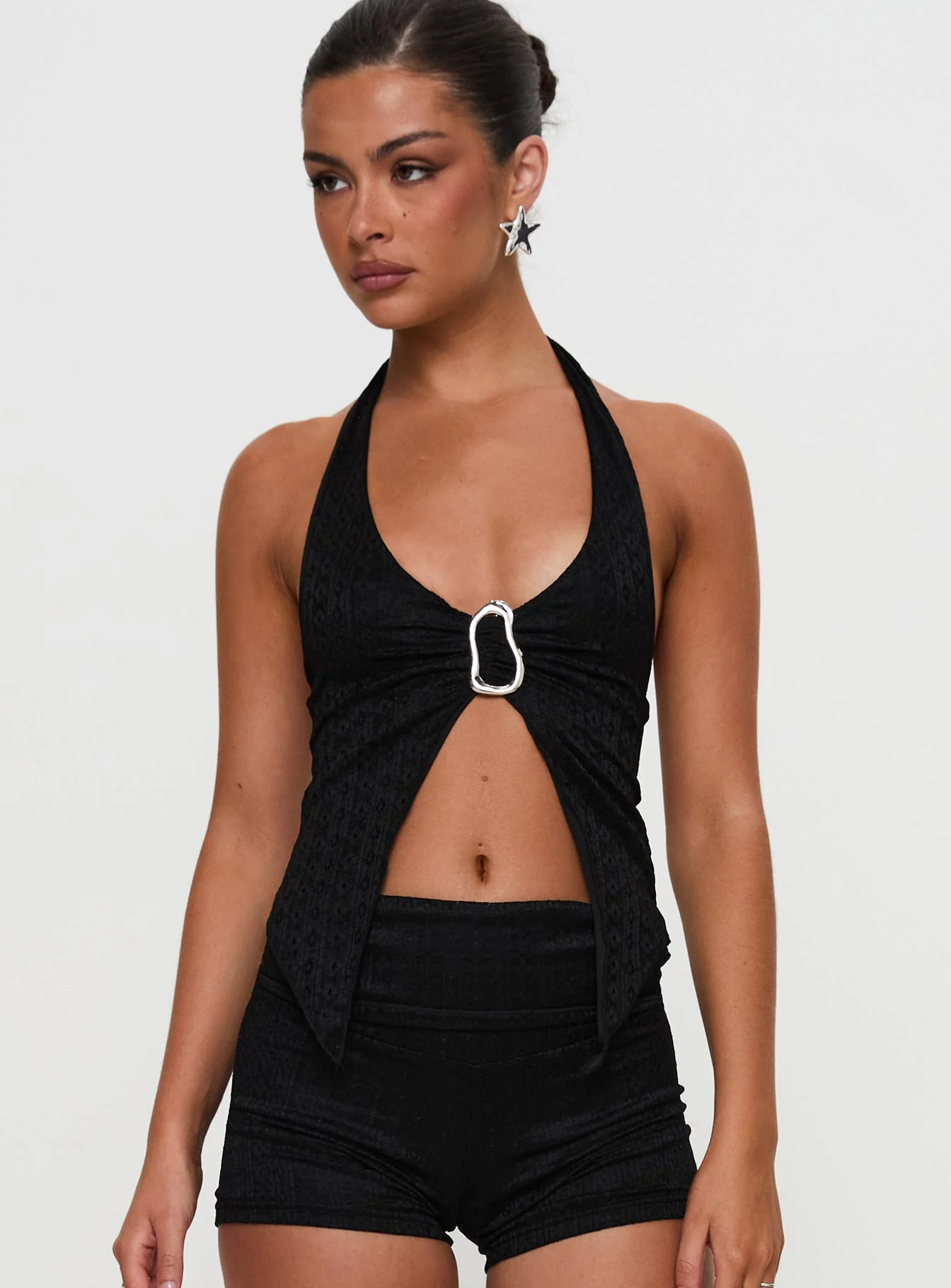 Moderna Halter Lace Top Black - Image 8