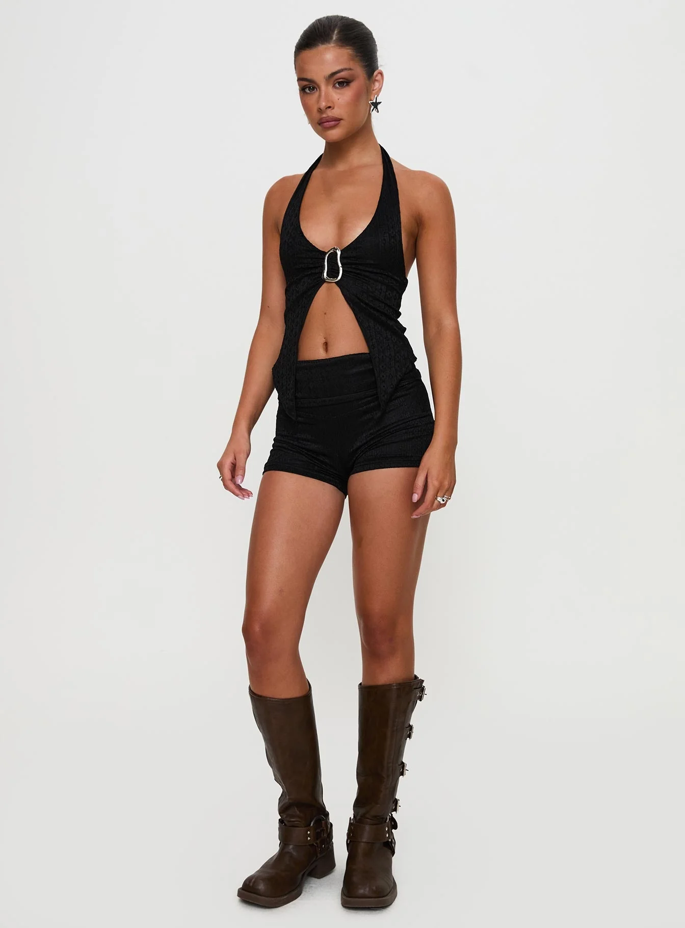 Moderna Halter Lace Top Black - Image 9