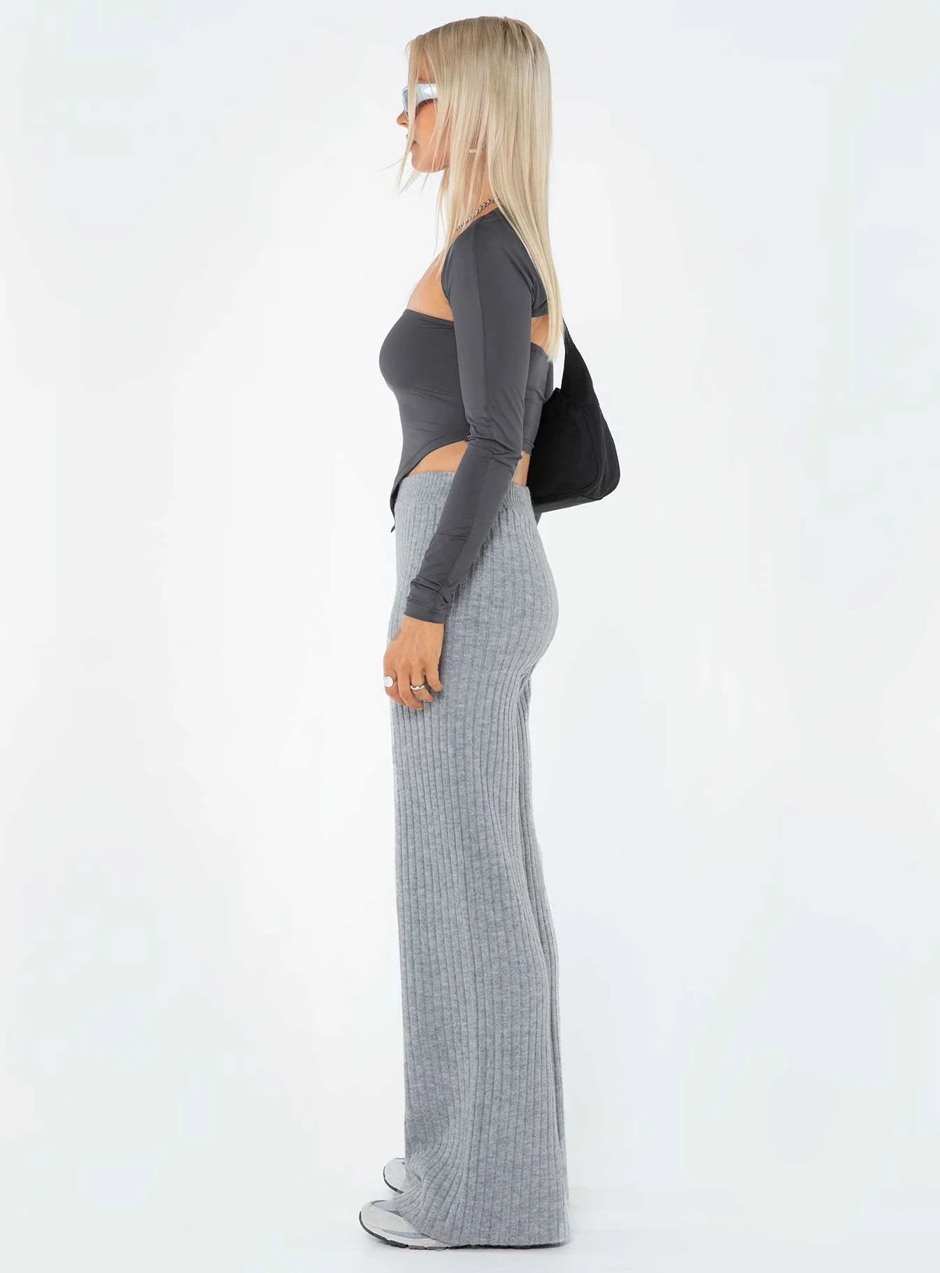 Montana Knit Pants Grey Marle - Image 4