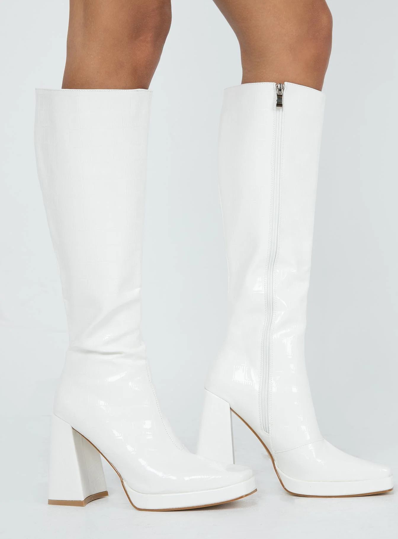 Montgomery Boot White Croc - Image 4