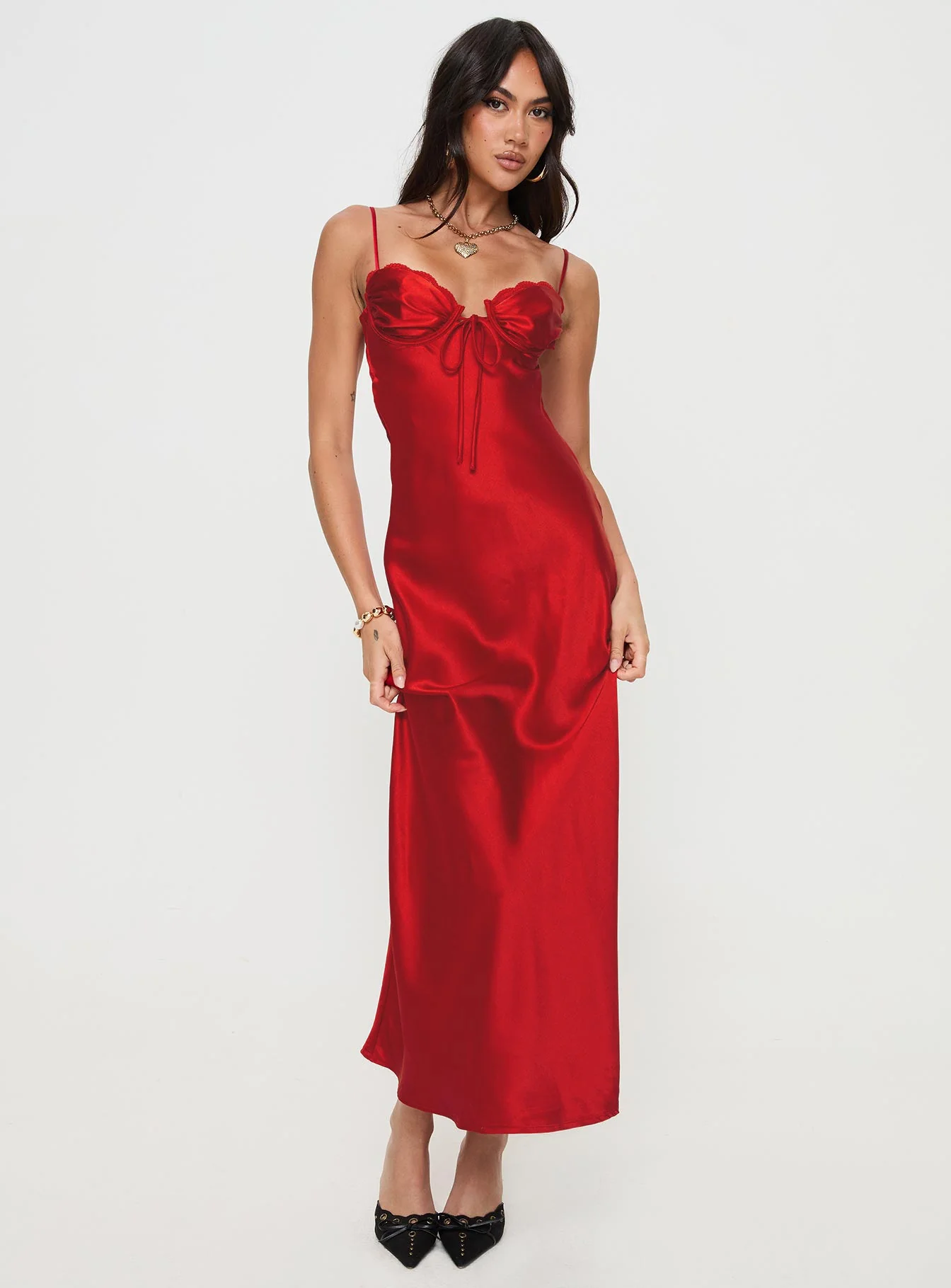 Monument Maxi Dress Red - Image 2
