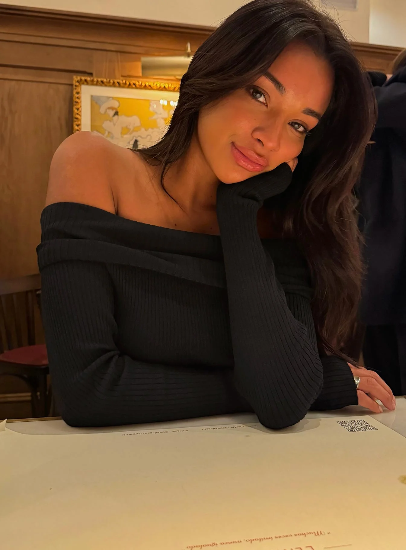 Morley Off Shoulder Sweater Black - Image 8