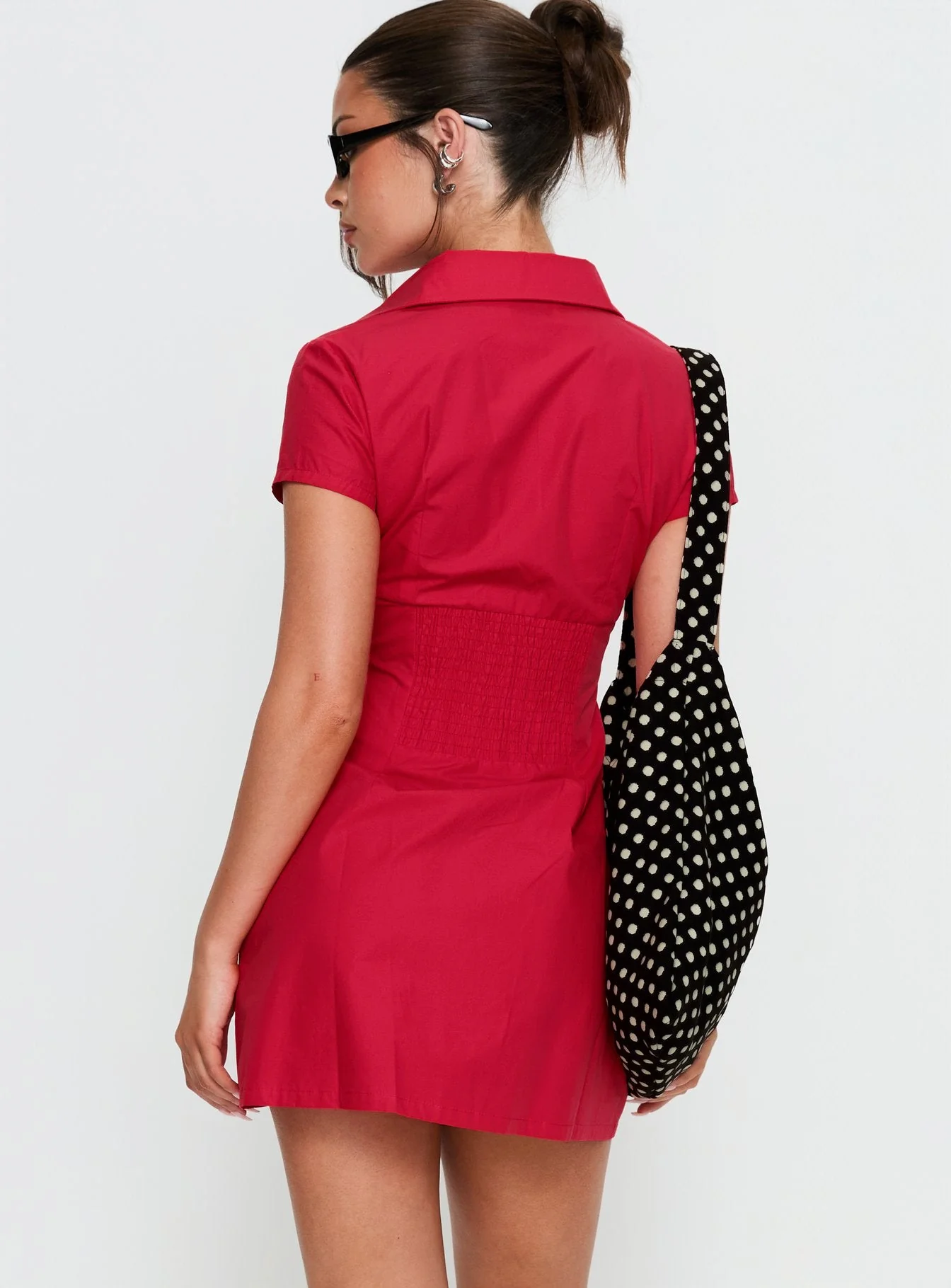 Motley Mini Dress Red - Image 4