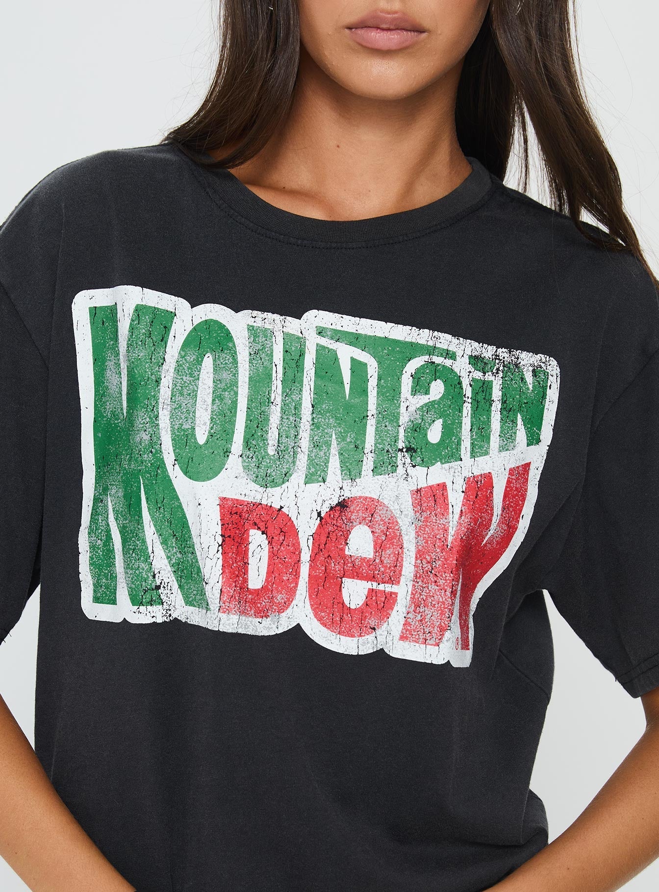 Mountain Dew Oversized Graphic Tee Black - Image 6