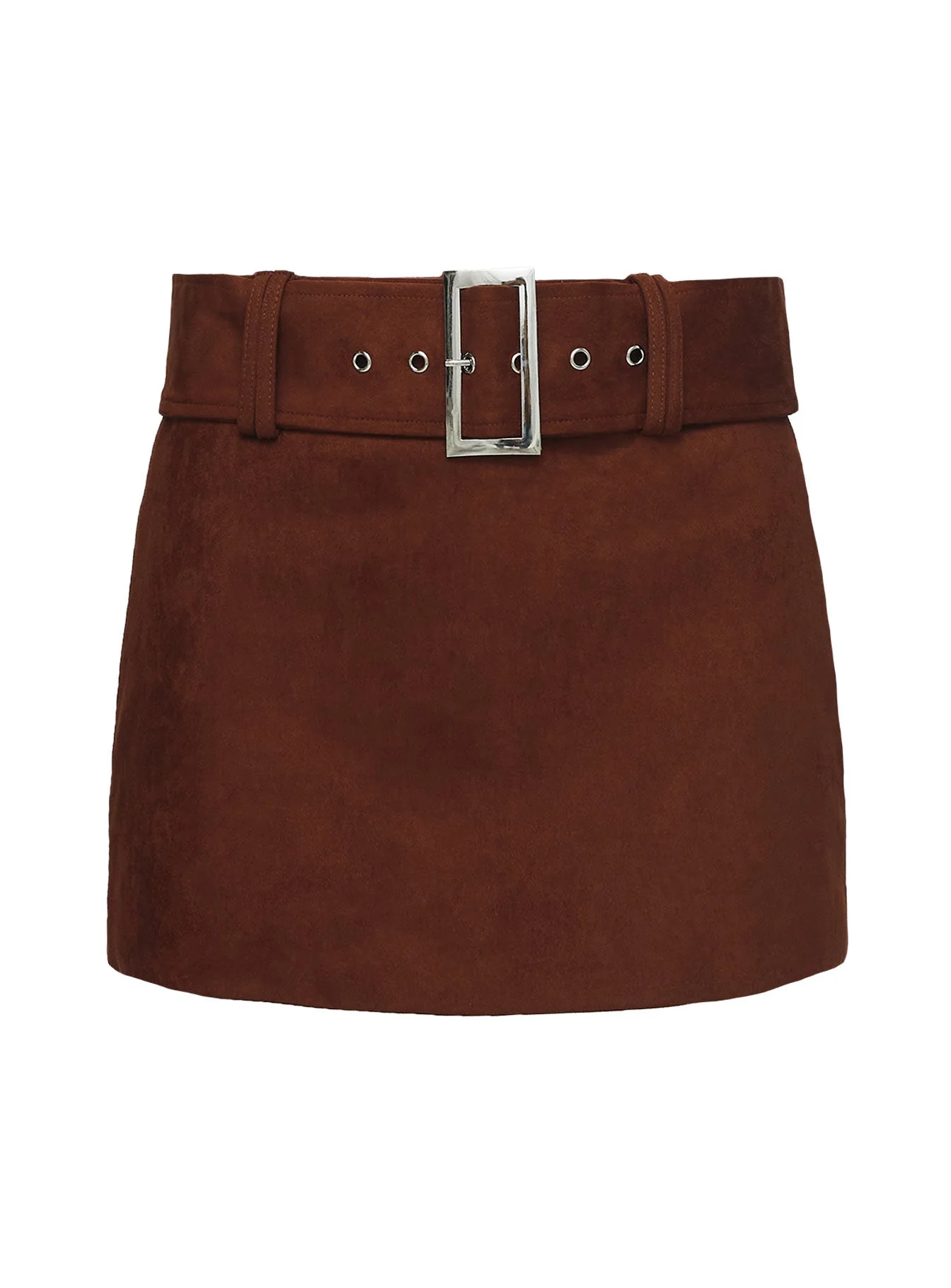 Movita Belted Mini Skirt Brown - Image 6