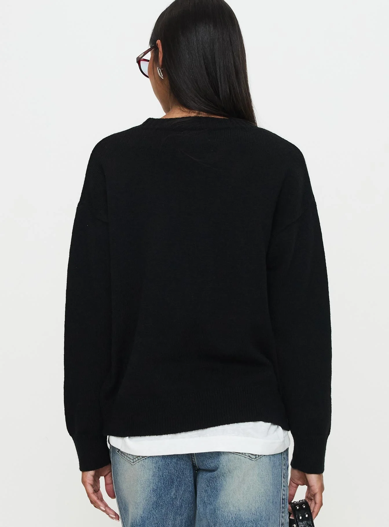 My Dear Knit Sweater Black - Image 4