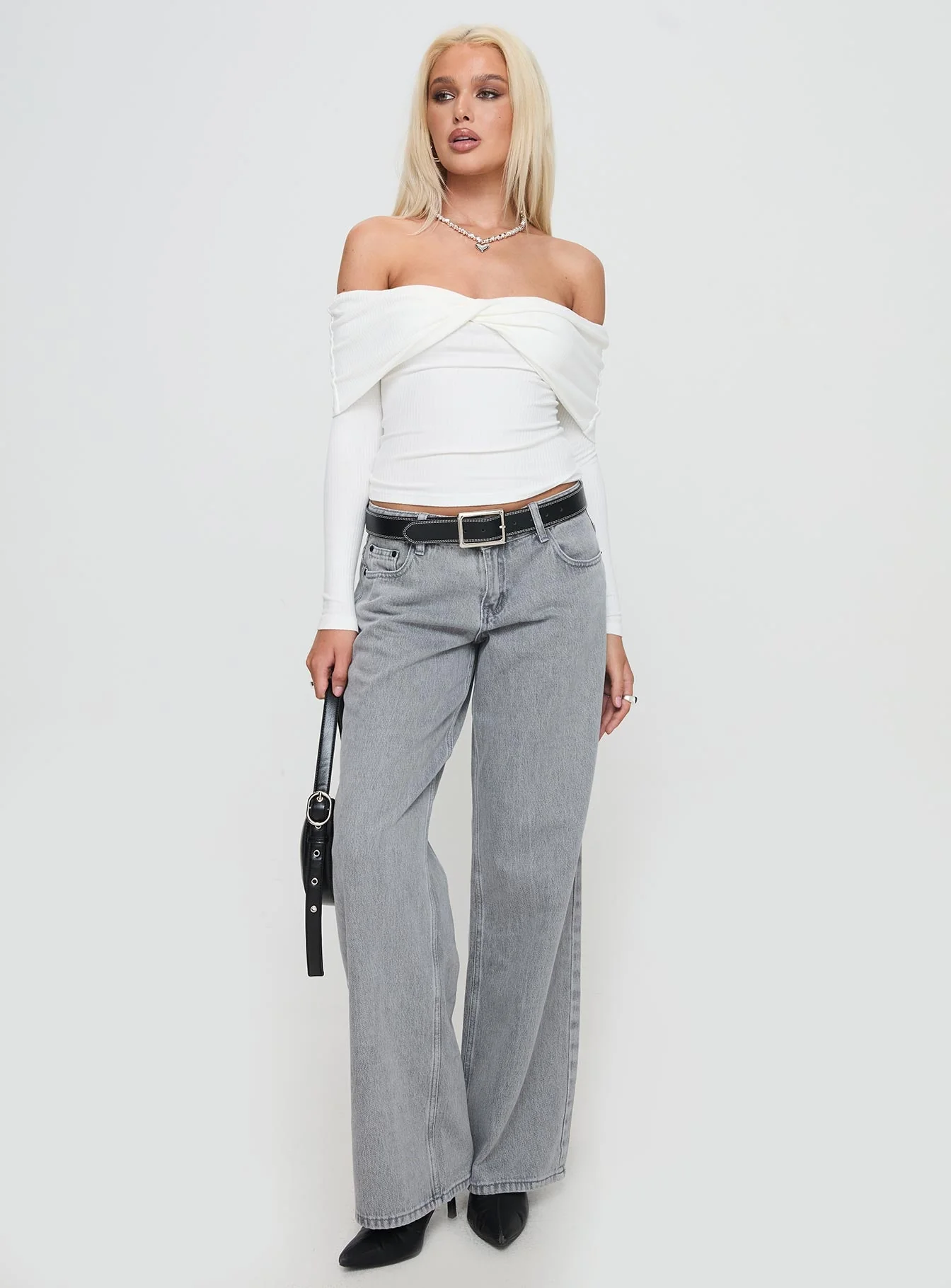 Myrina Long Sleeve Top White - Image 3