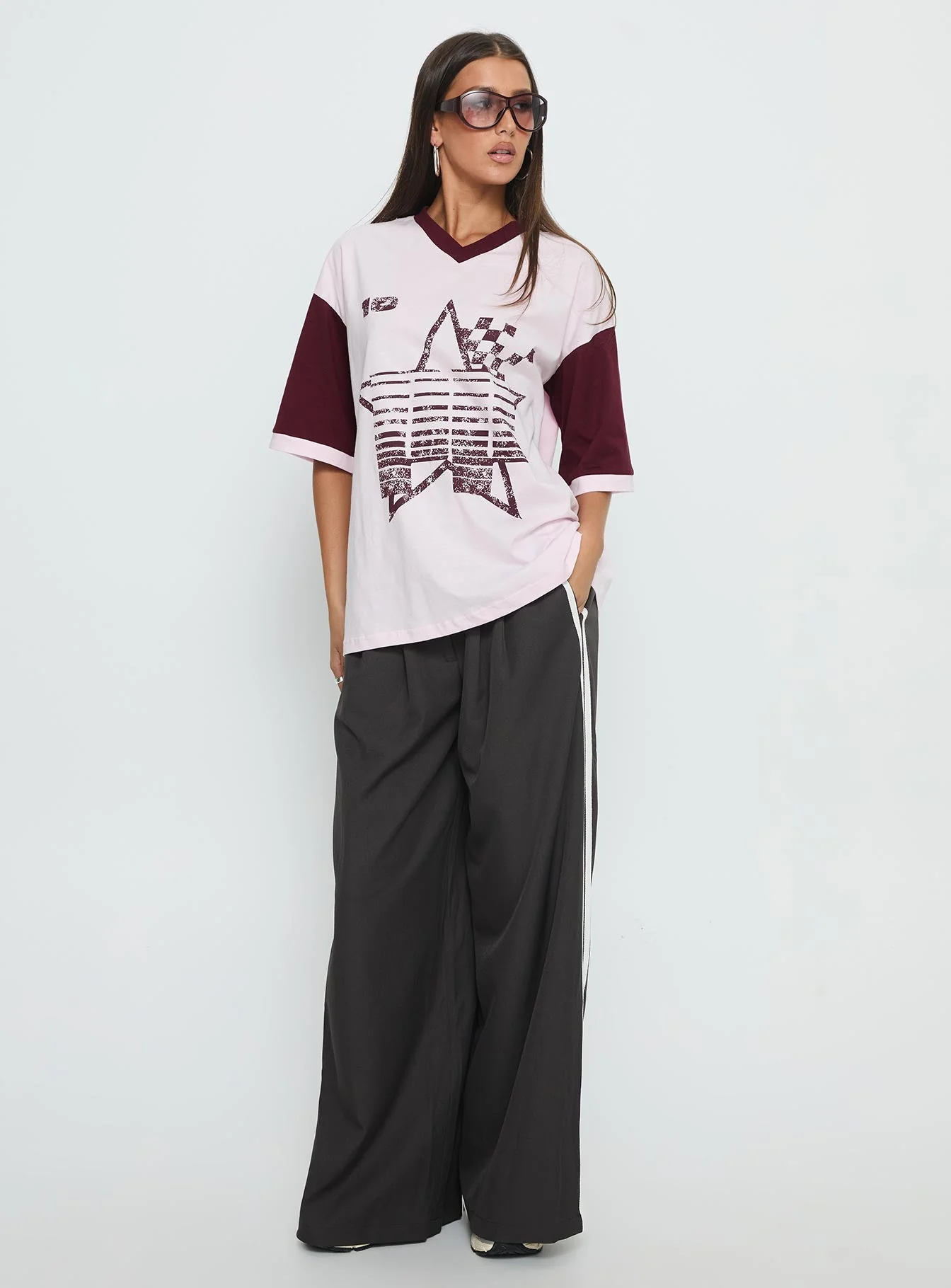 Nachell Short Sleeve Moto Top Pink - Image 3