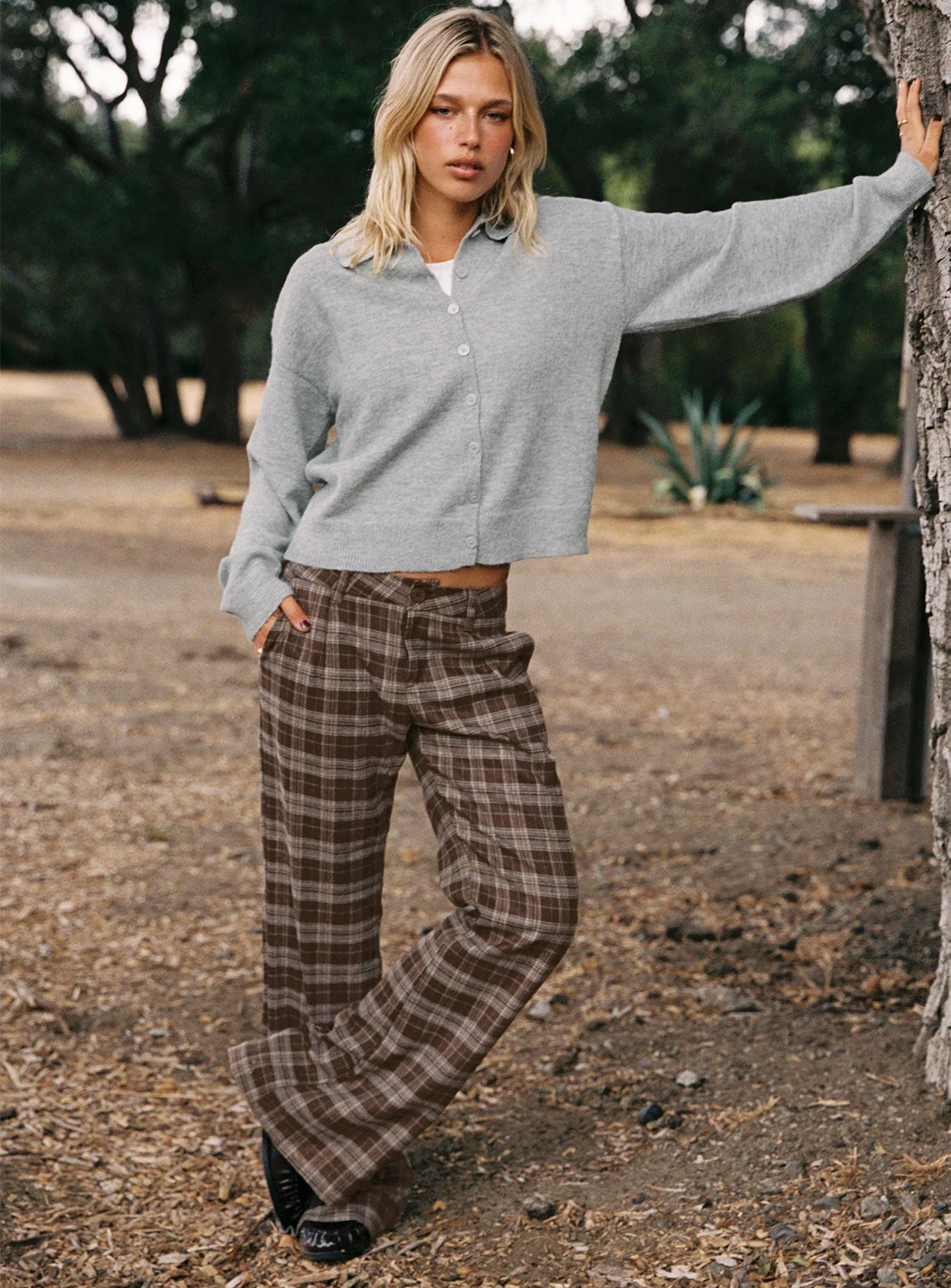Nadyna Collared Cardigan Grey Marle - Image 8