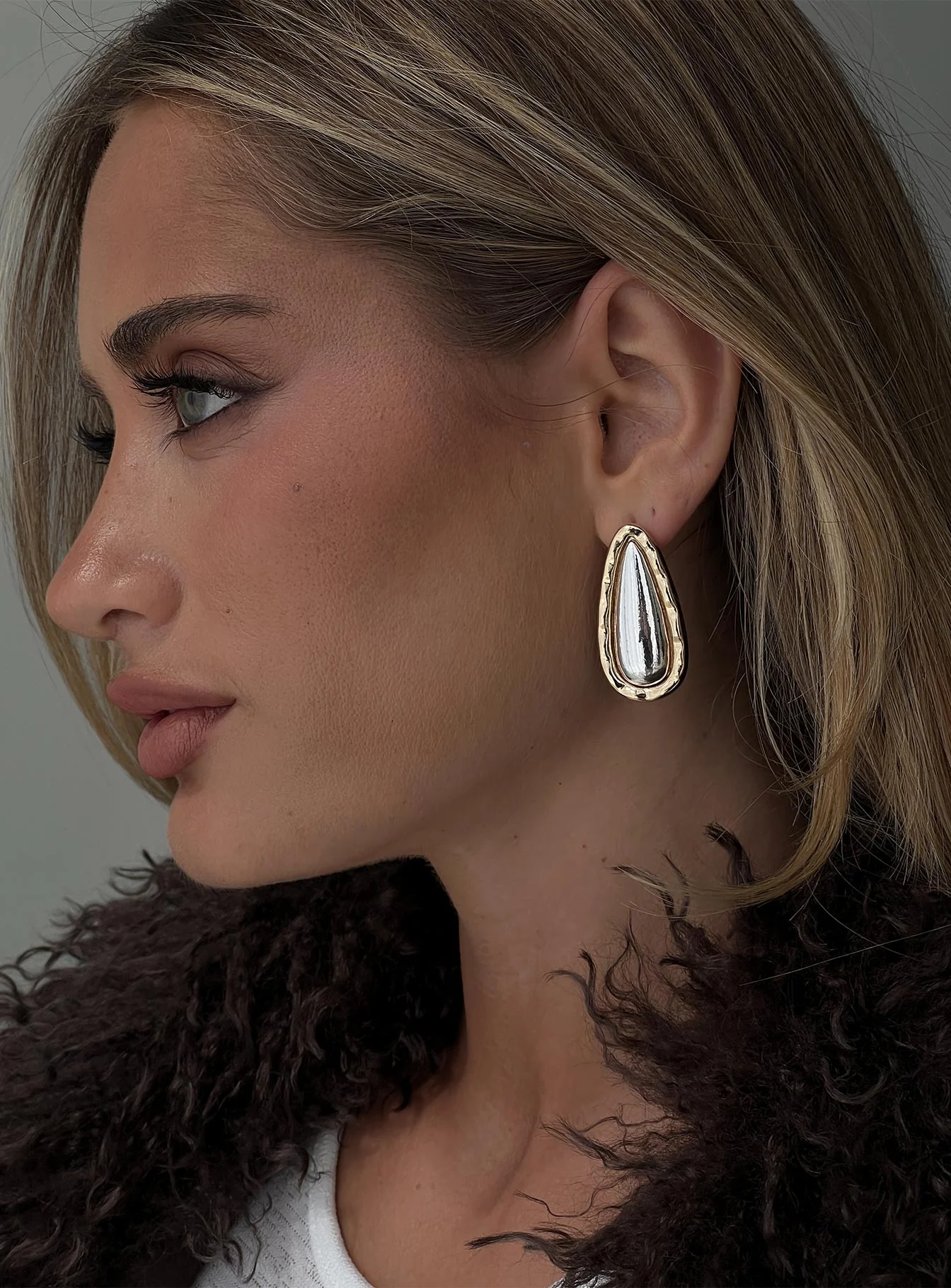 Natilee Teardrop Stud Earrings Multi - Image 5