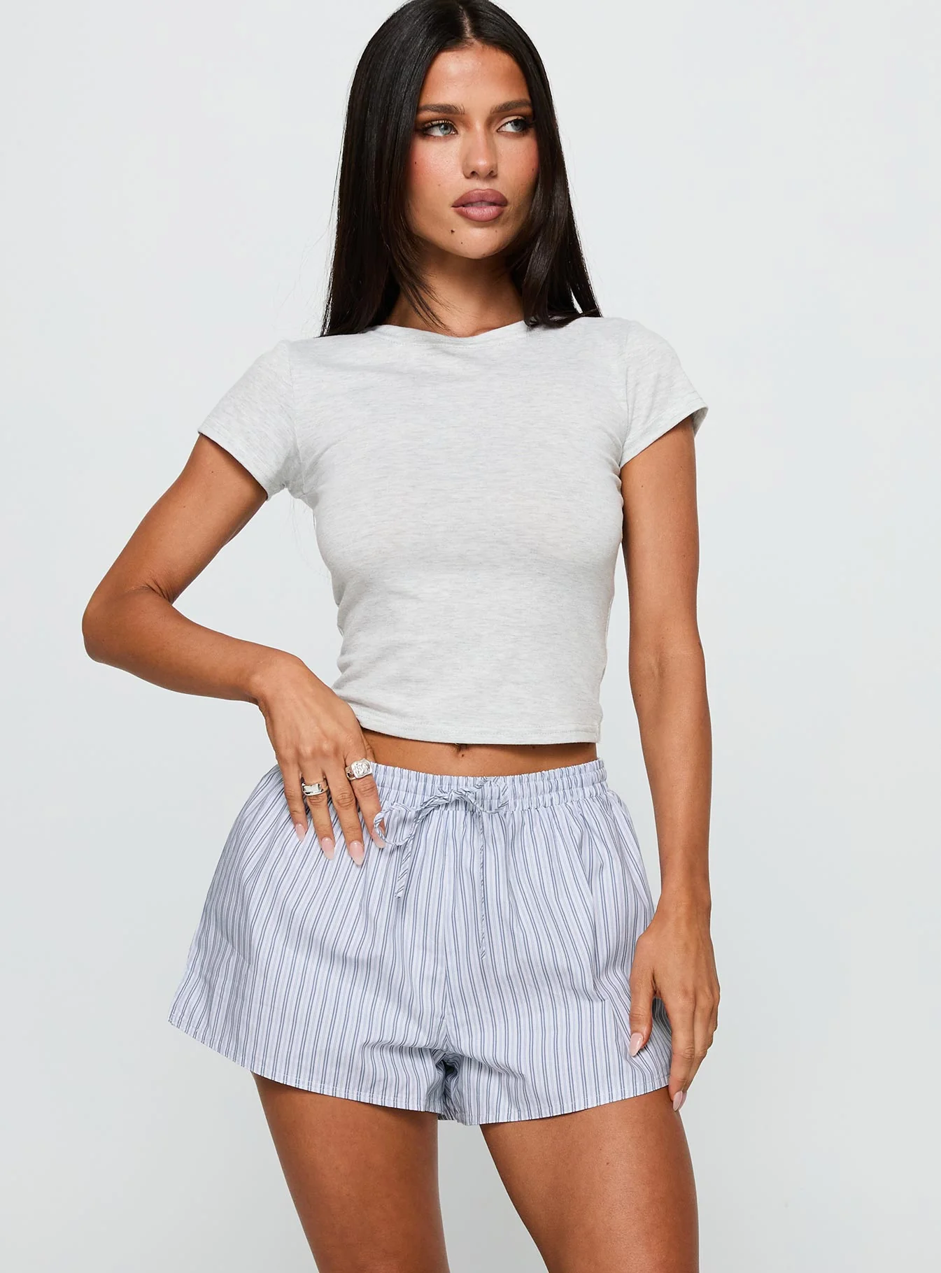 Nautique Drawstring Shorts Blue Stripe - Image 2