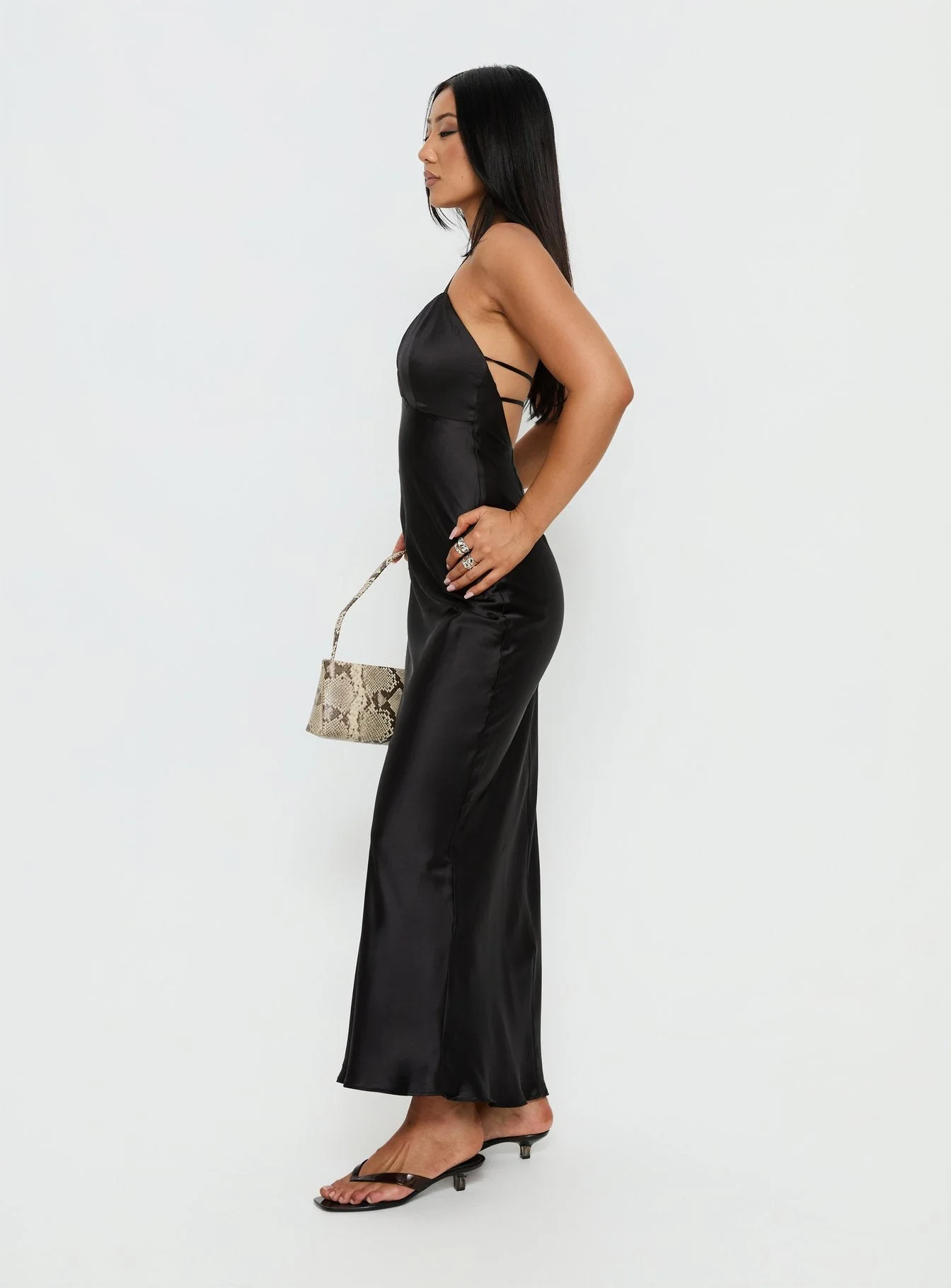 Nayani Halter Maxi Dress Black - Image 4