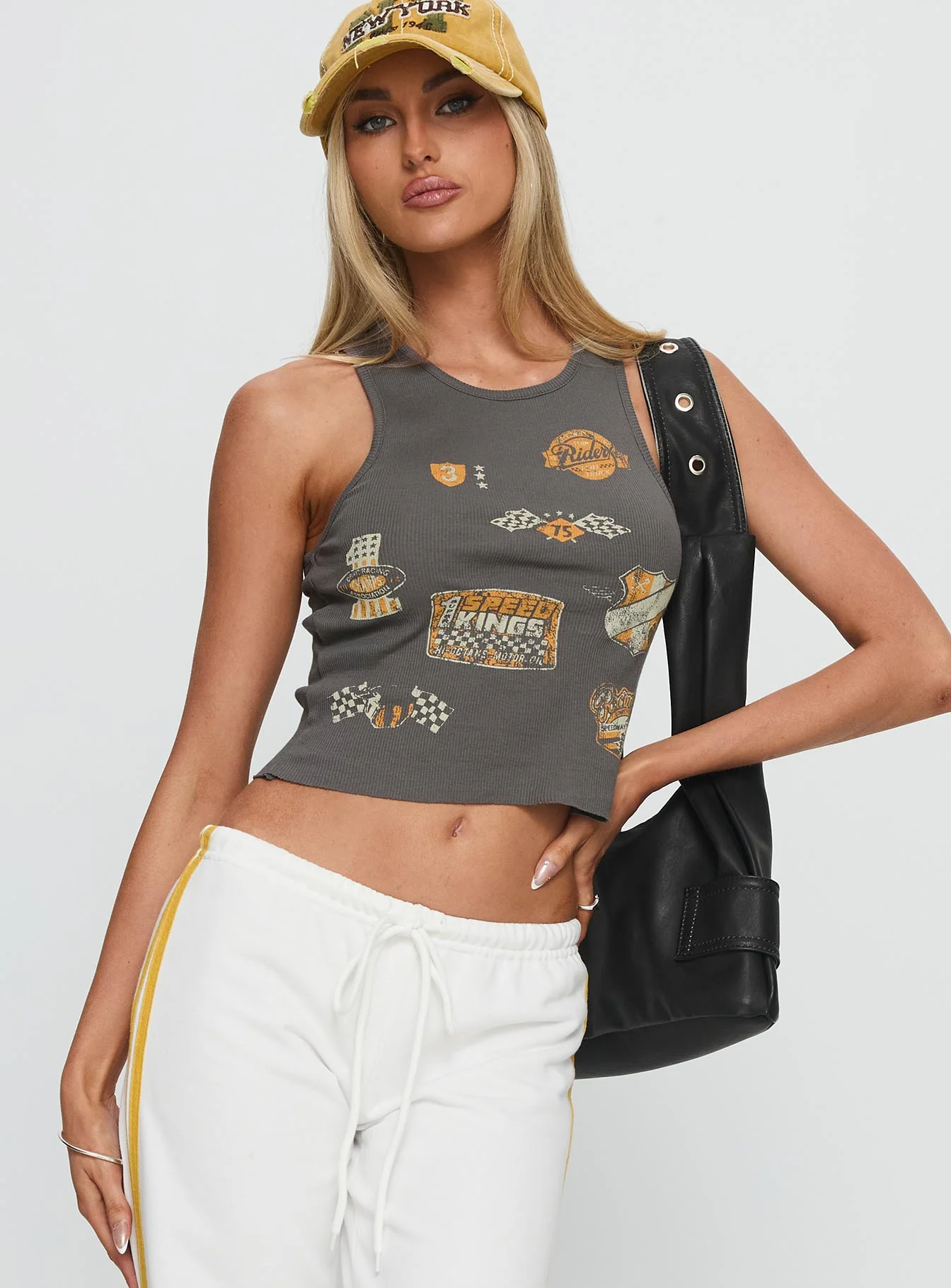 Need For Speed Tank Top Charcoal - Image 2