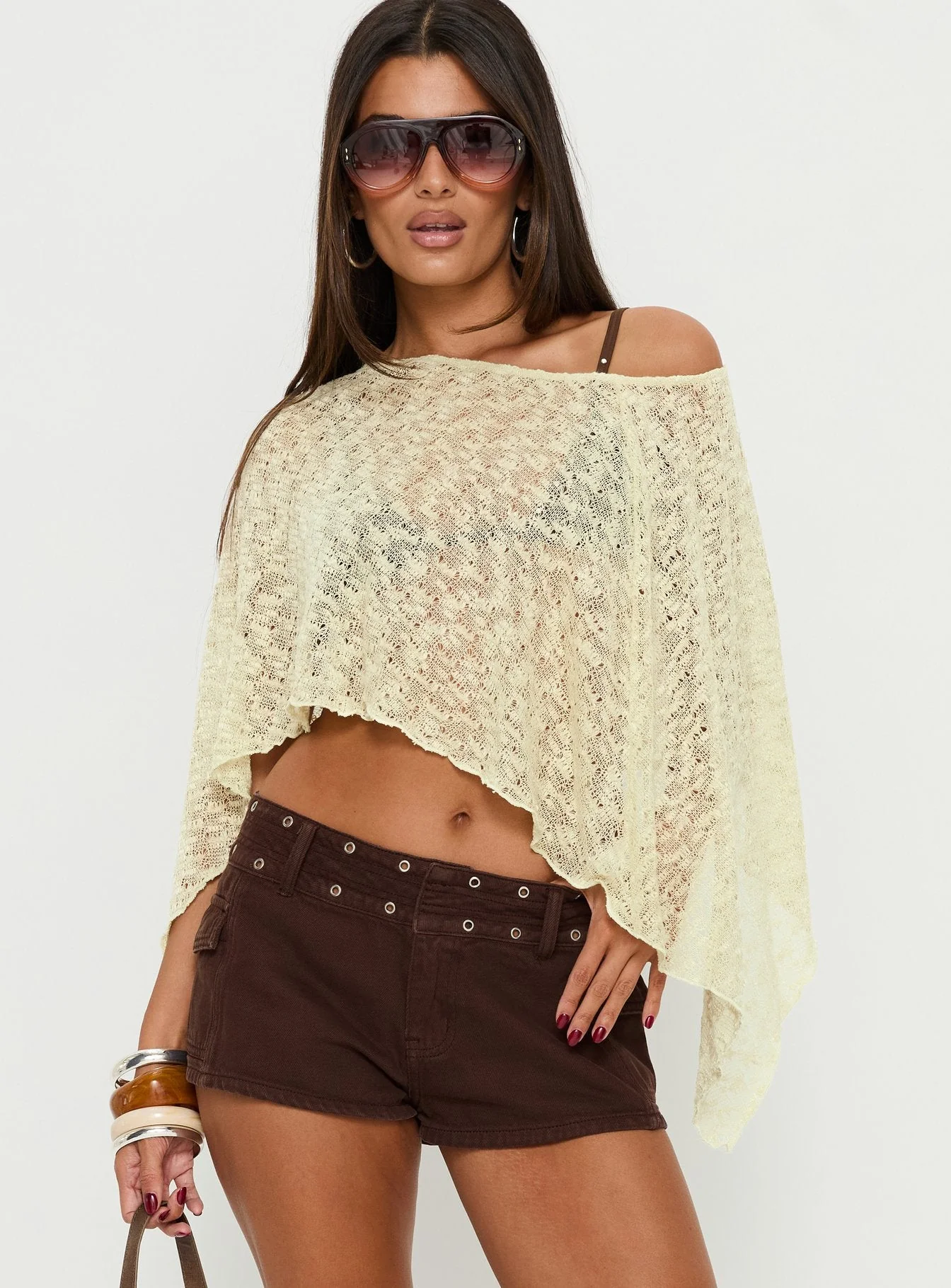 Nelida Sheer Poncho Green - Image 2
