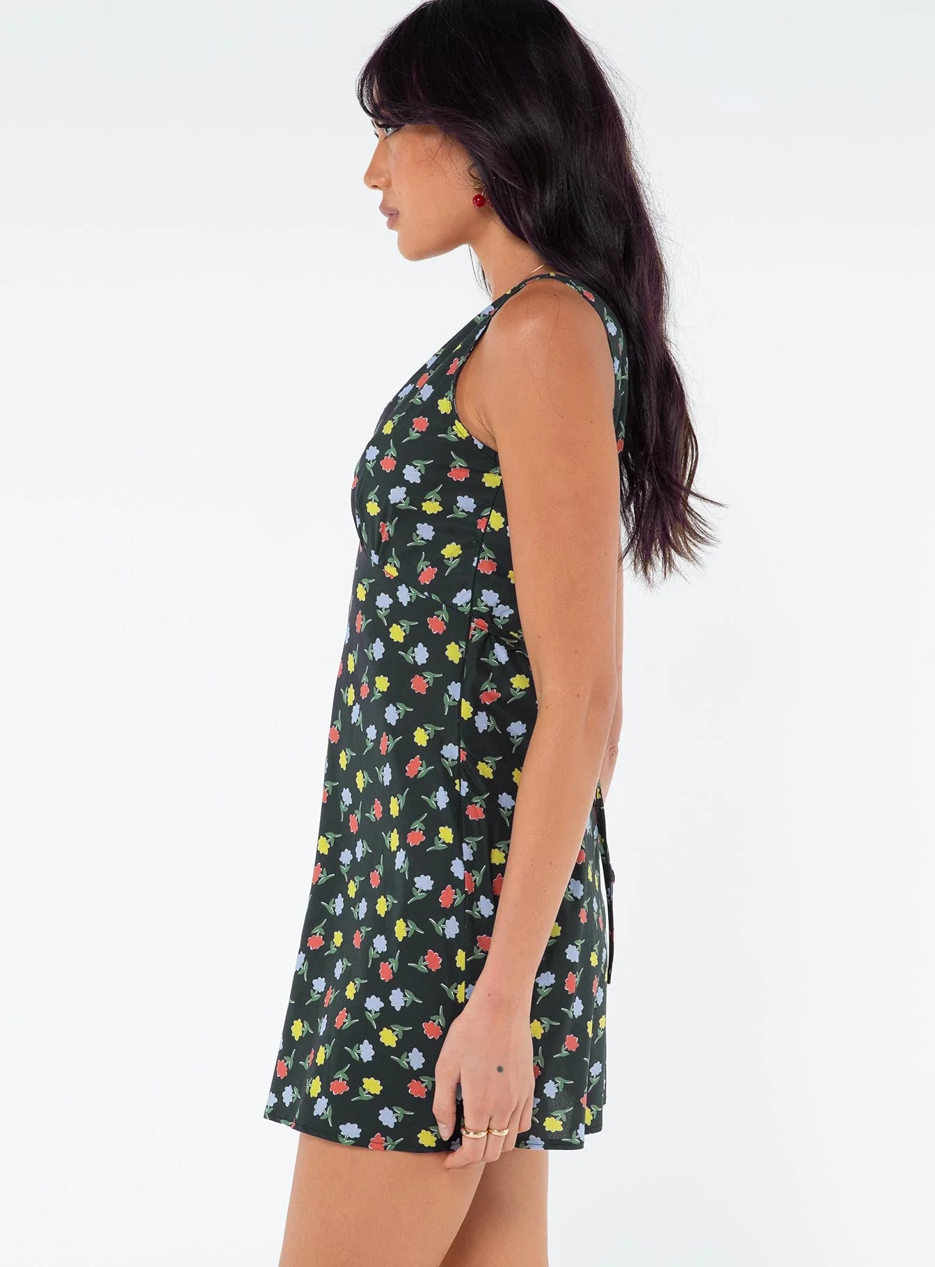 Nellie Mini Dress Black / Multi Floral - Image 4