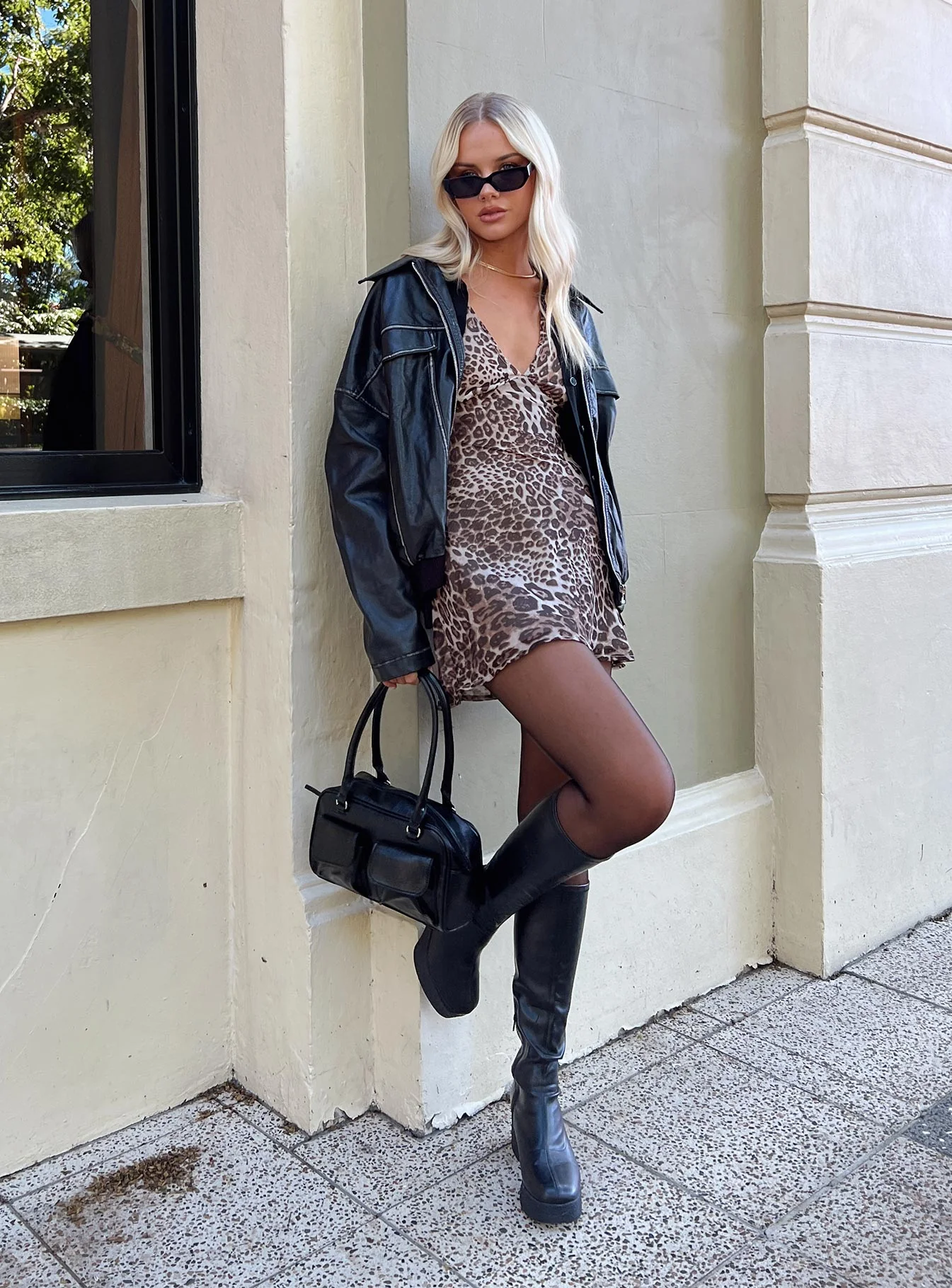 Nellie Mini Dress Leopard - Image 9