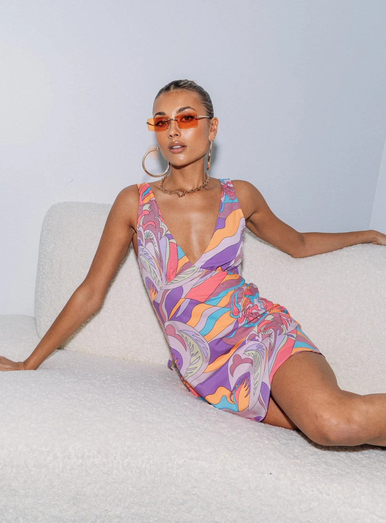 Nellie Mini Dress Pink Multi - Image 6