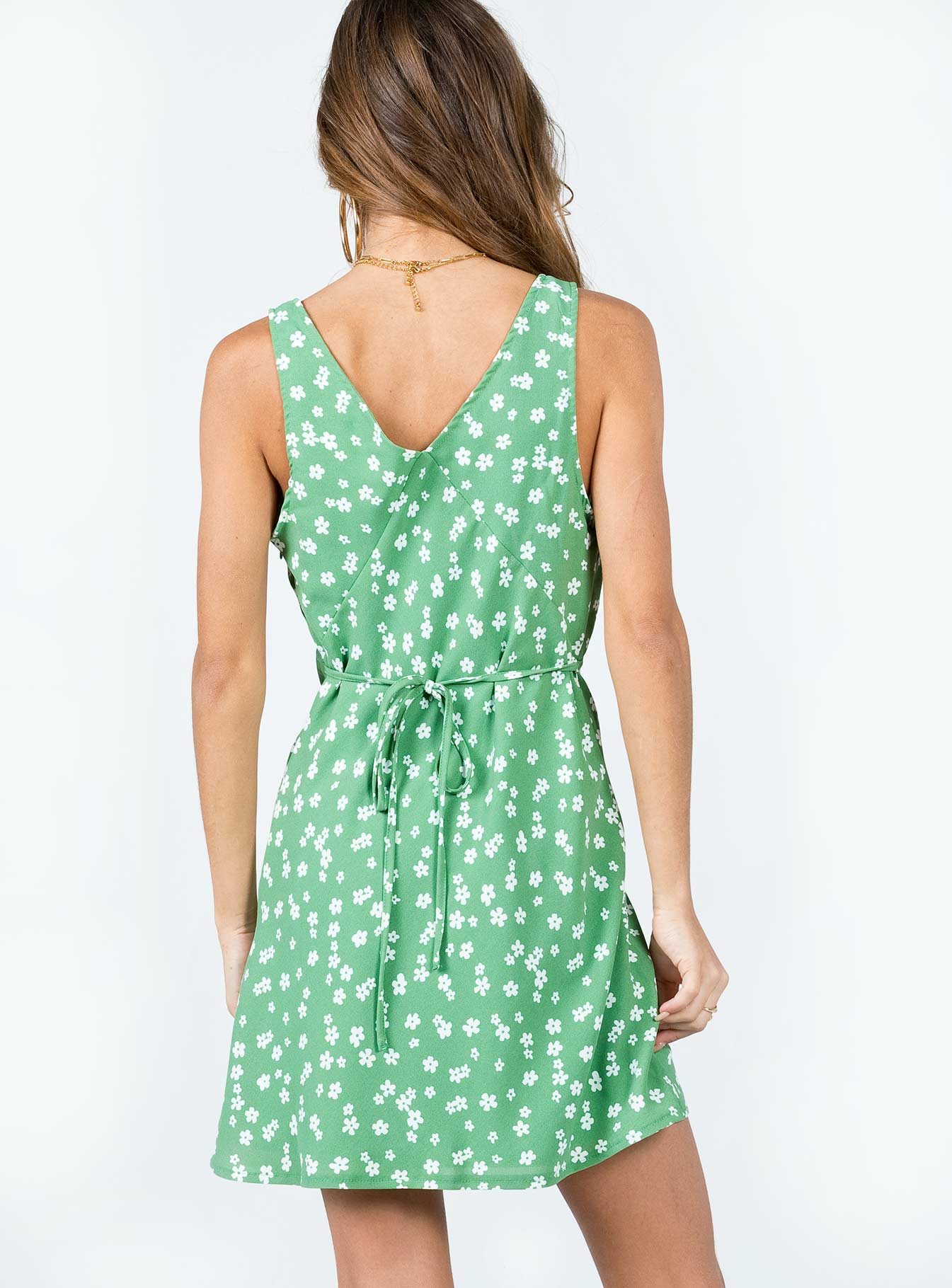 Nellie Mini Dress Sage Floral - Image 5