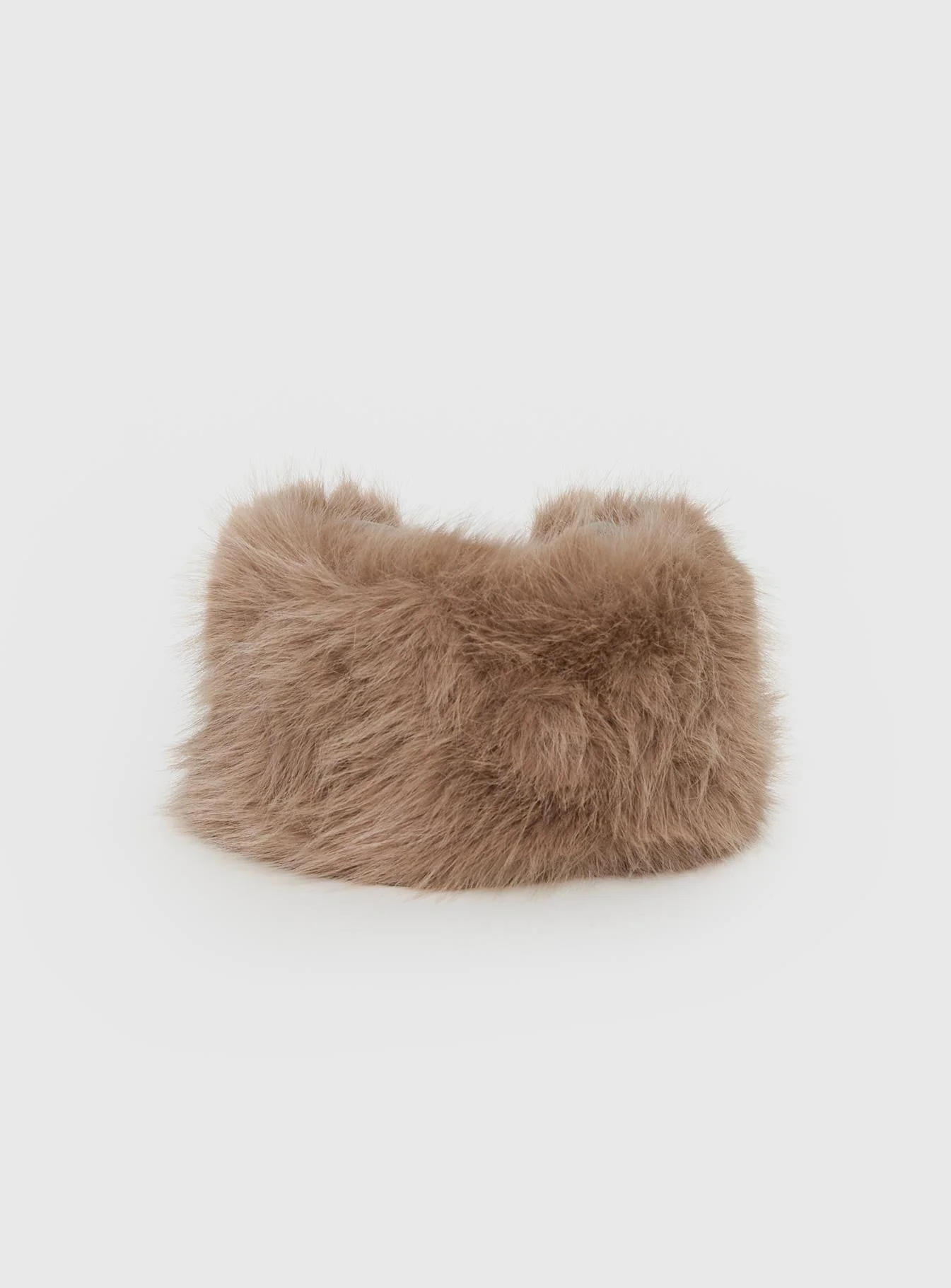 Nephele Fluffy Headband Taupe - Image 2
