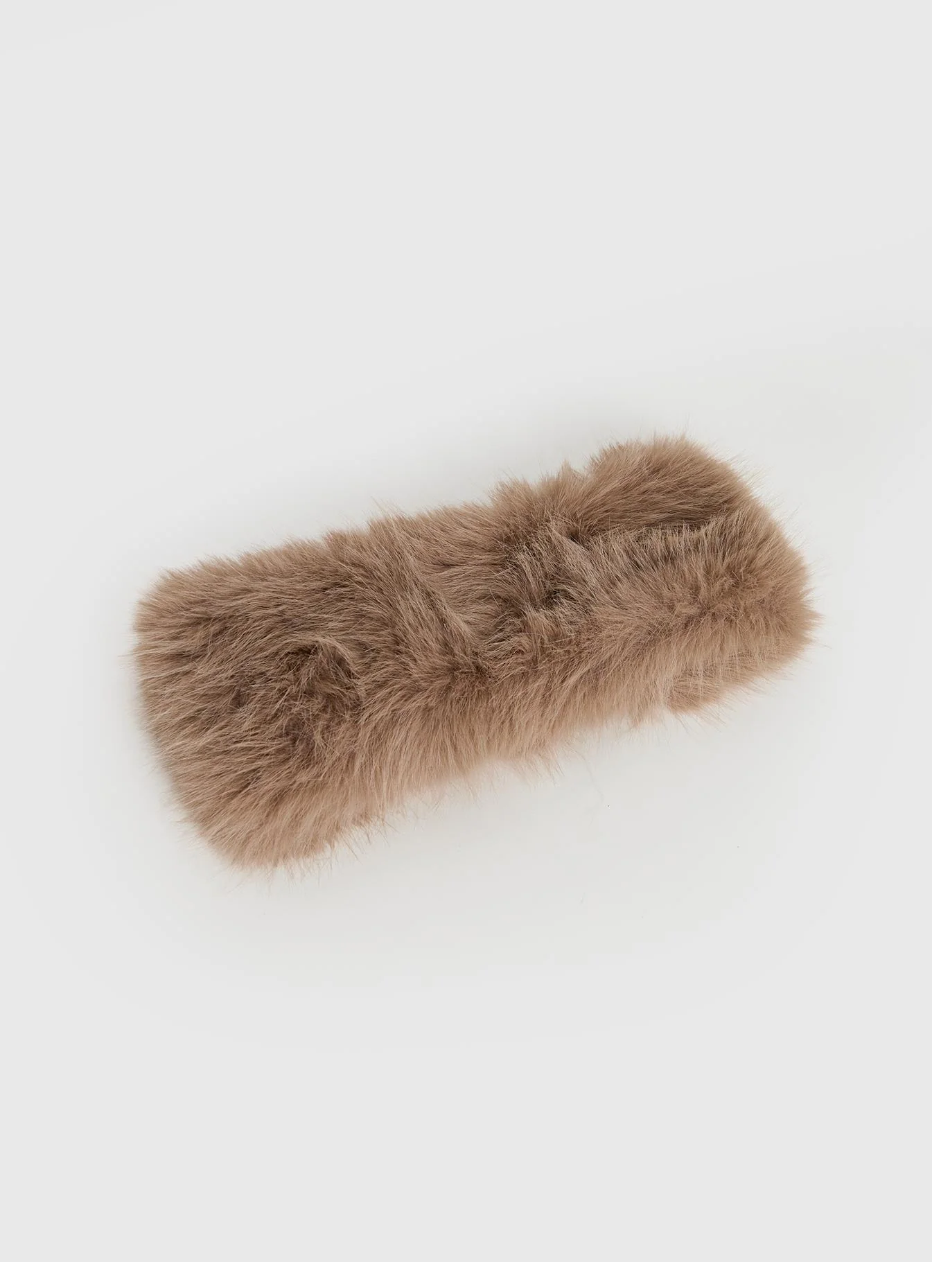 Nephele Fluffy Headband Taupe - Image 3