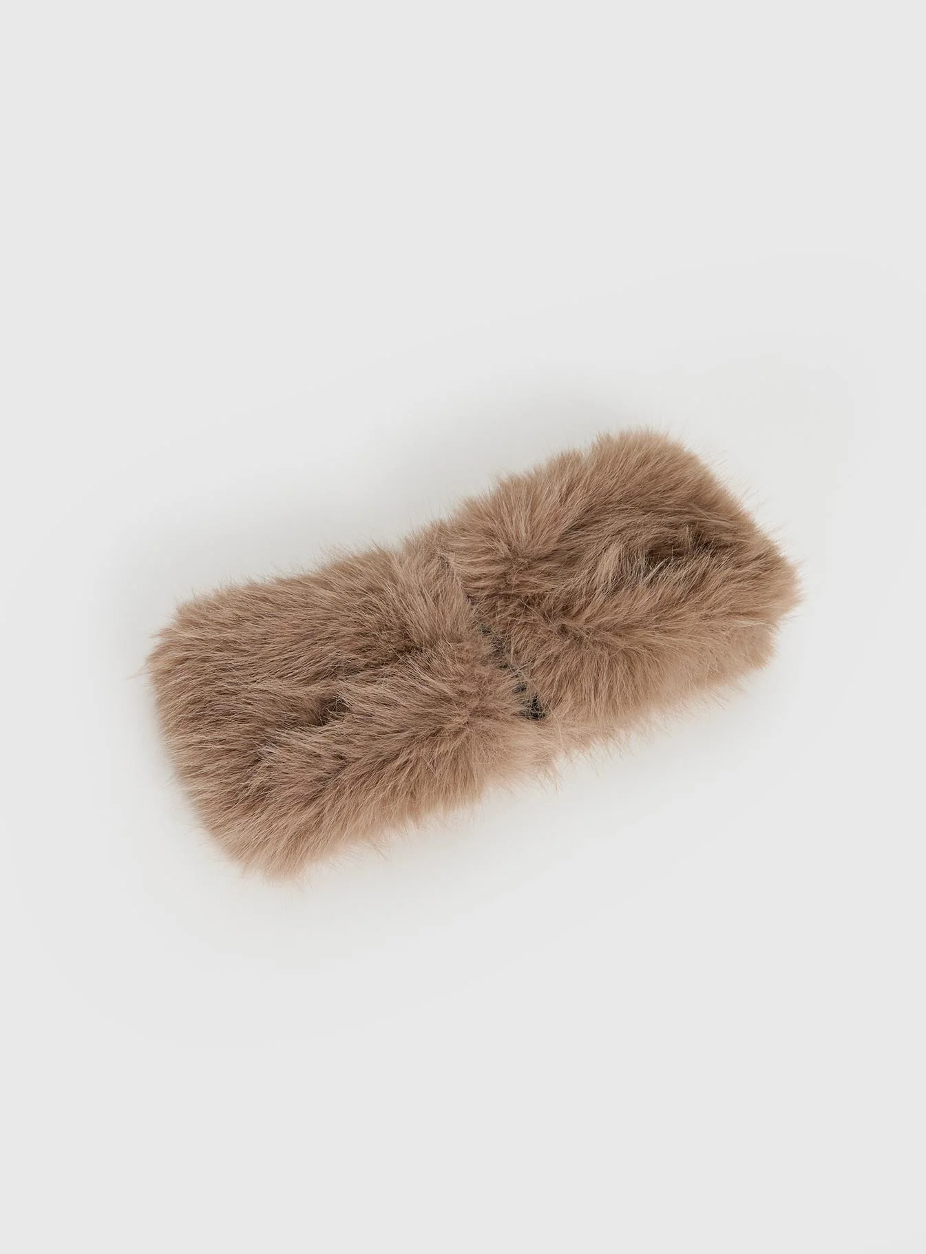 Nephele Fluffy Headband Taupe - Image 4