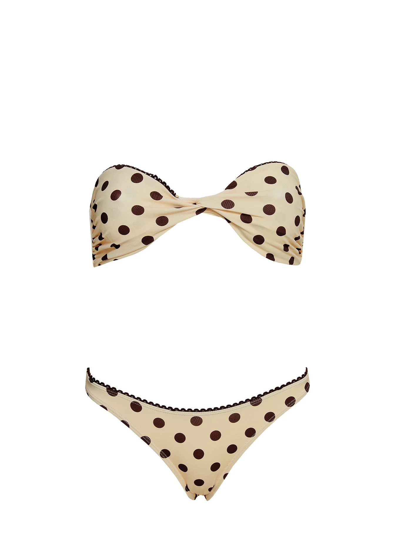 Nevaeh High Cut Bikini Bottoms Yellow Polka Dot - Image 6