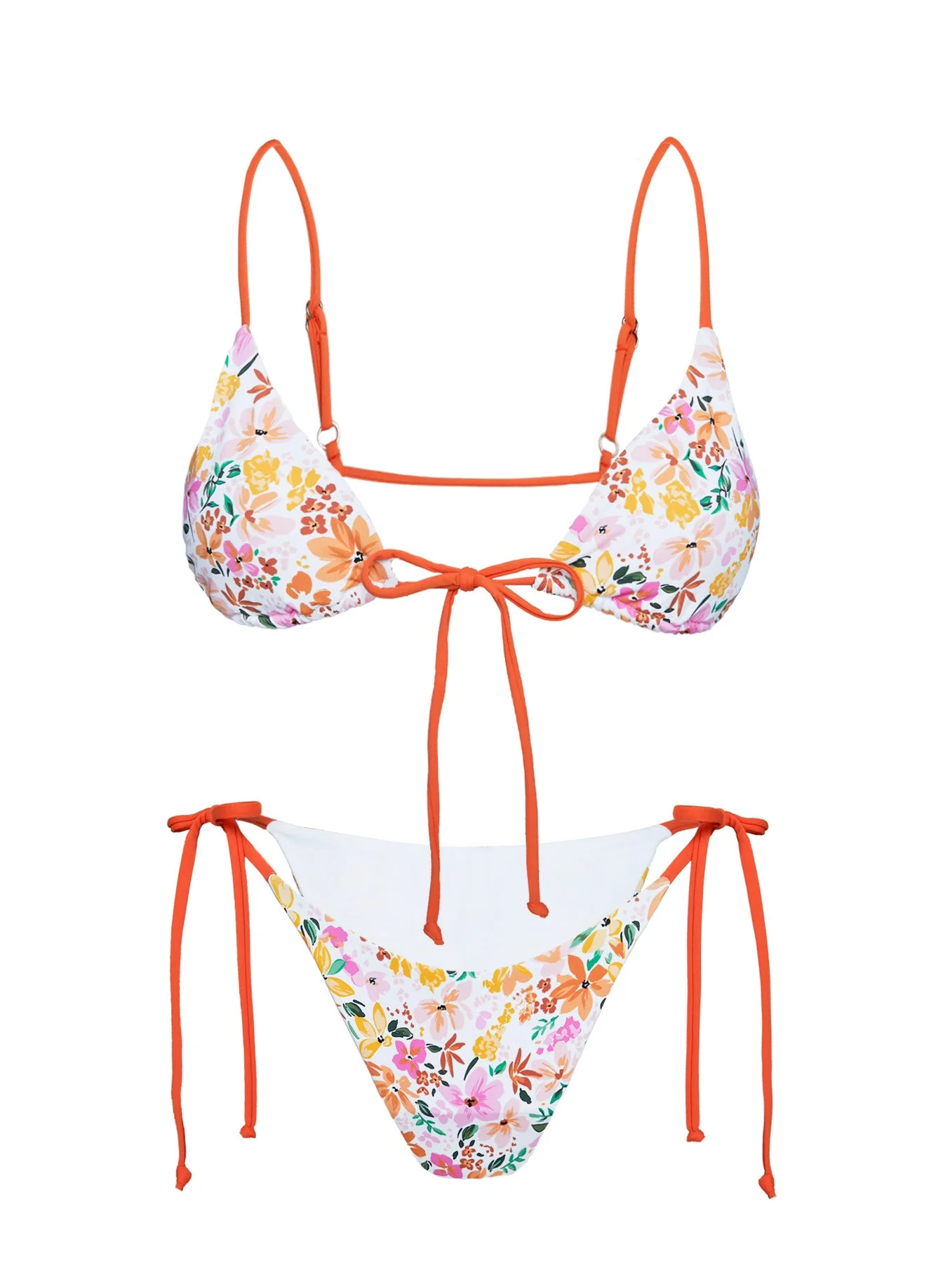 Nevaeh Triangle Bikini Top Multi Floral - Image 5