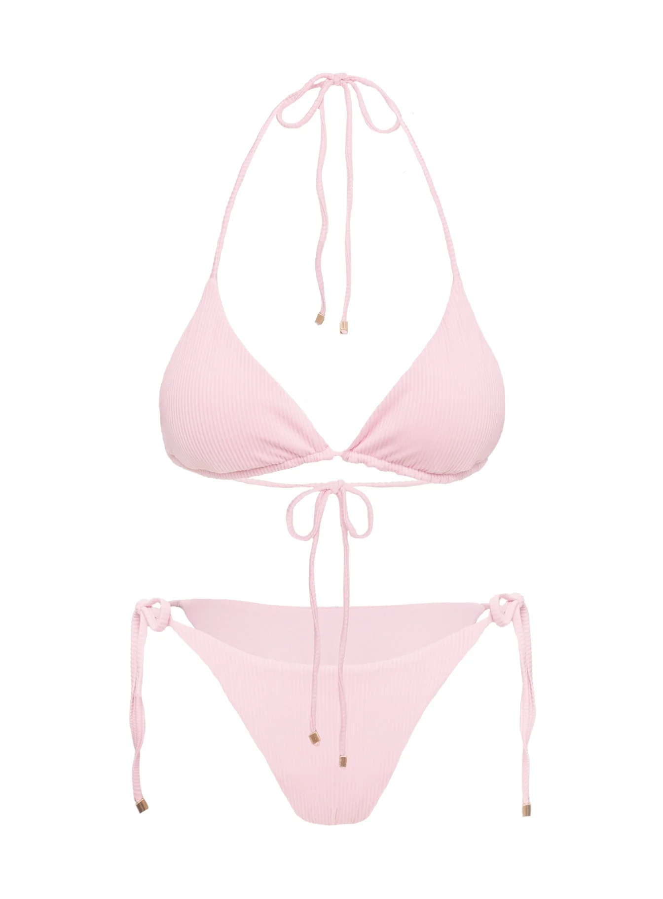 Nevaeh Triangle Bikini Top Pale Pink - Image 5