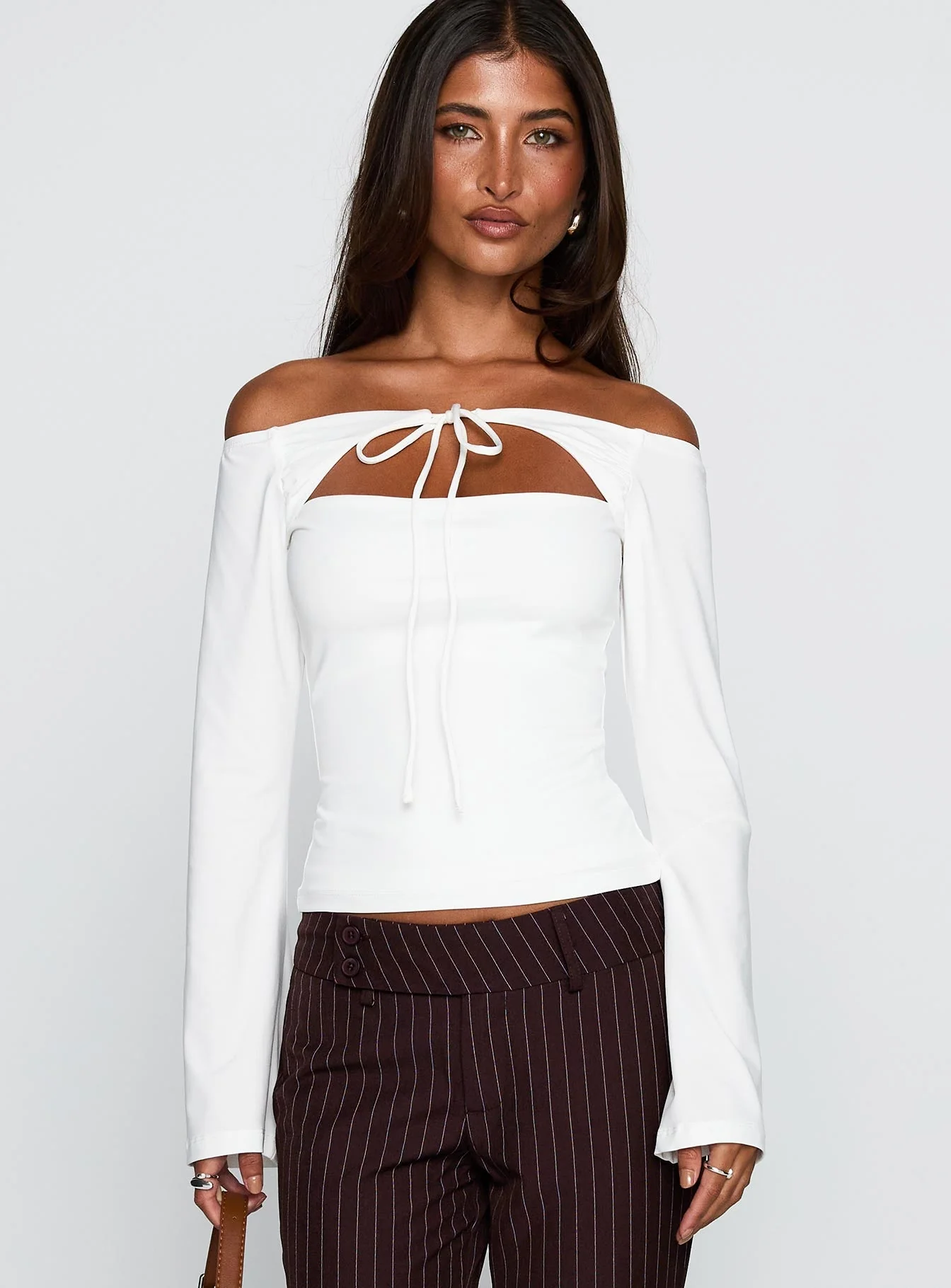 Nevah Long Sleeve Top White - Image 2