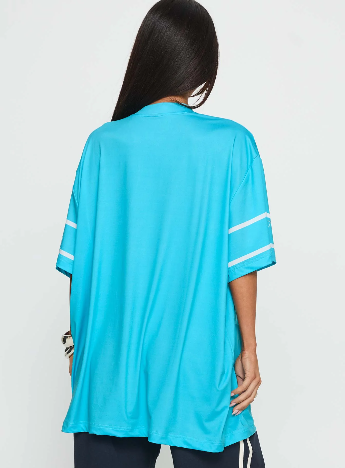 New Yorker 58 Oversized Graphic Jersey Tee Blue - Image 4