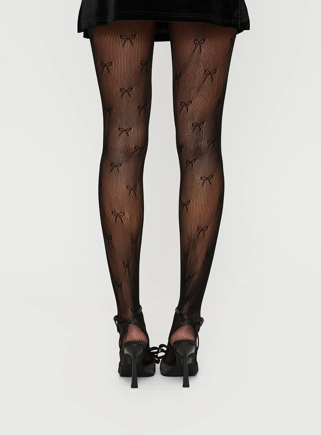 Nexus Bow Detail Stockings Black - Image 4