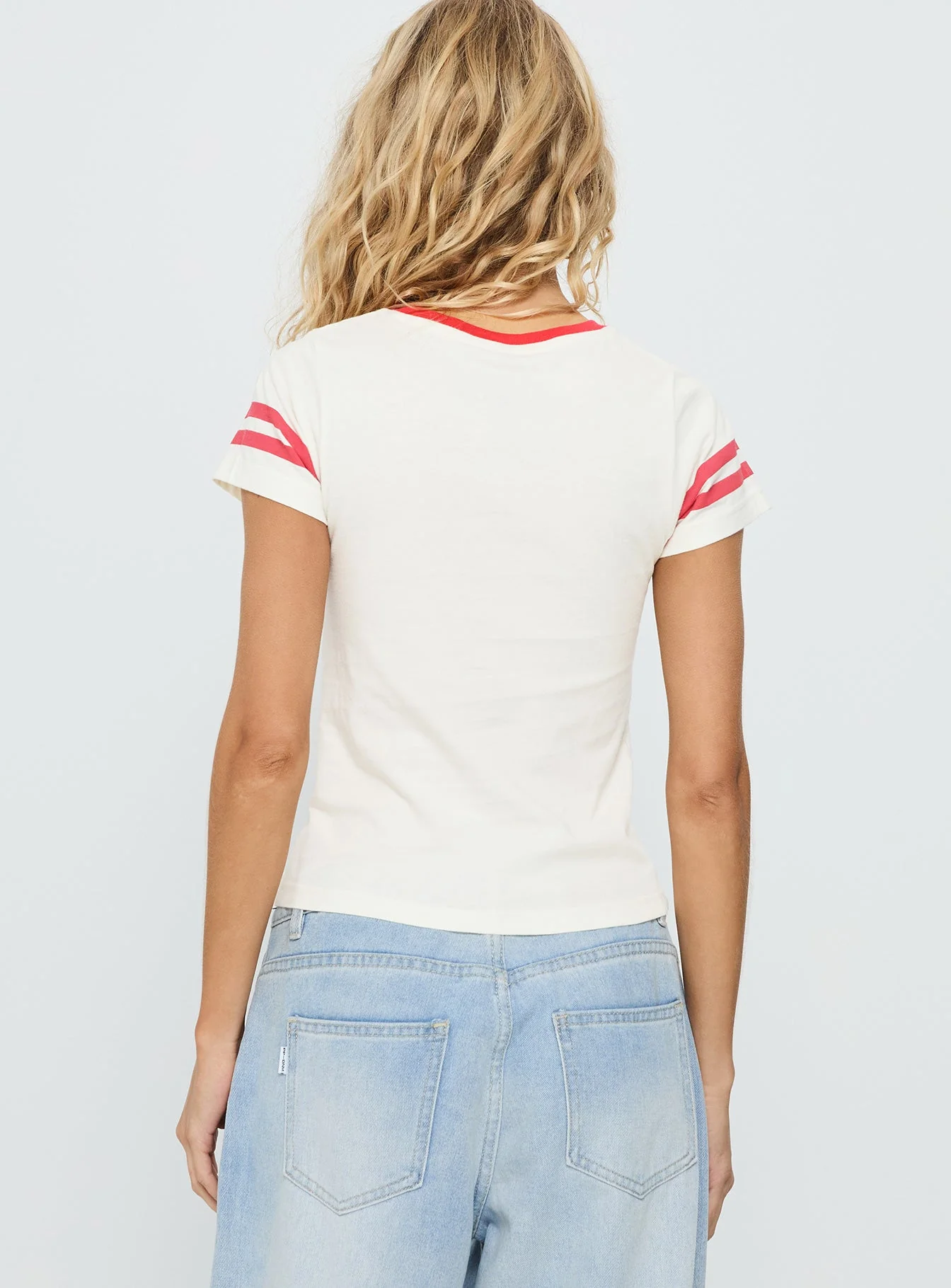 Nhra Championship Ringer Graphic Top White - Image 5