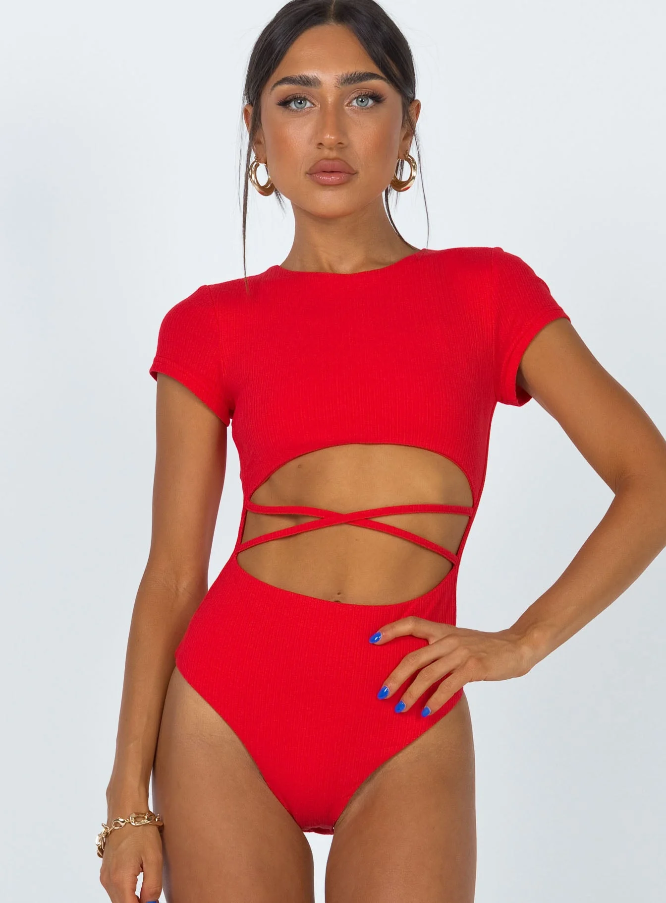 Nicola Bodysuit Red - Image 2